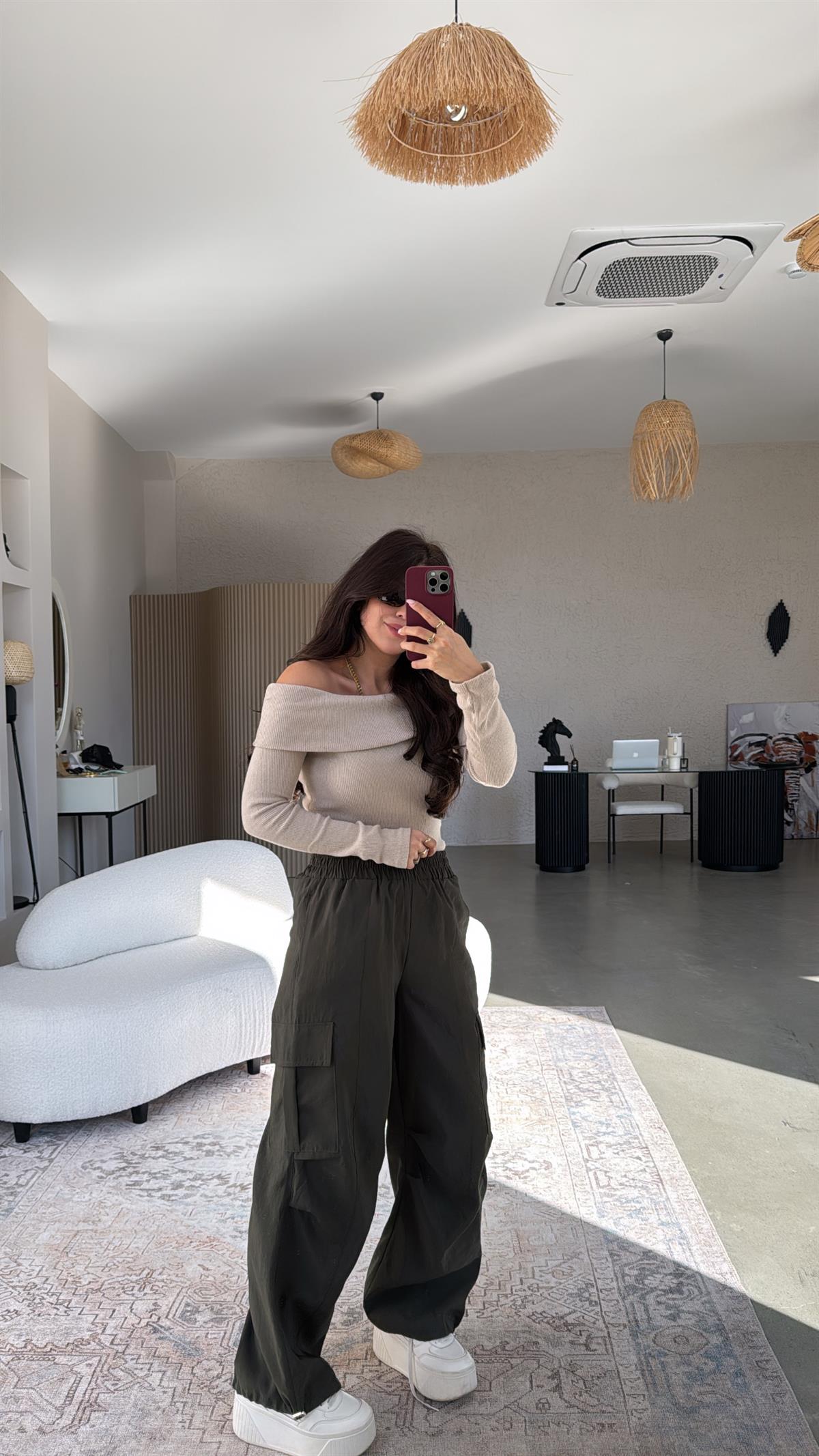 Haki ZR Paraşüt Pantolon