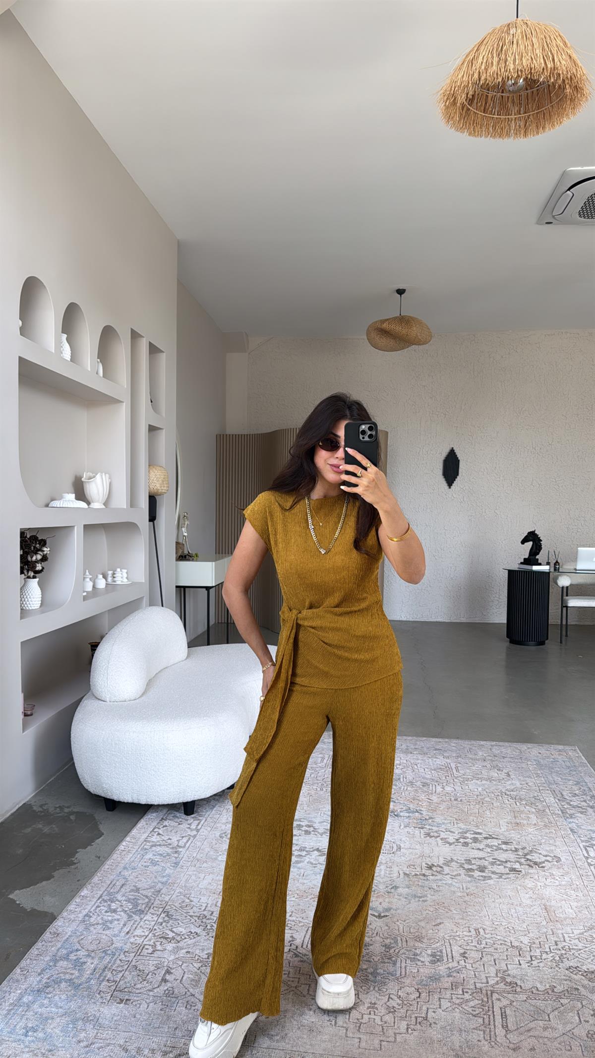 Hardal Bağlamalı Bürümcük Takım 