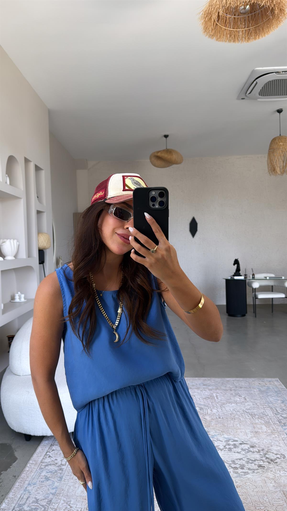 İndigo Tensel Cepli Takım