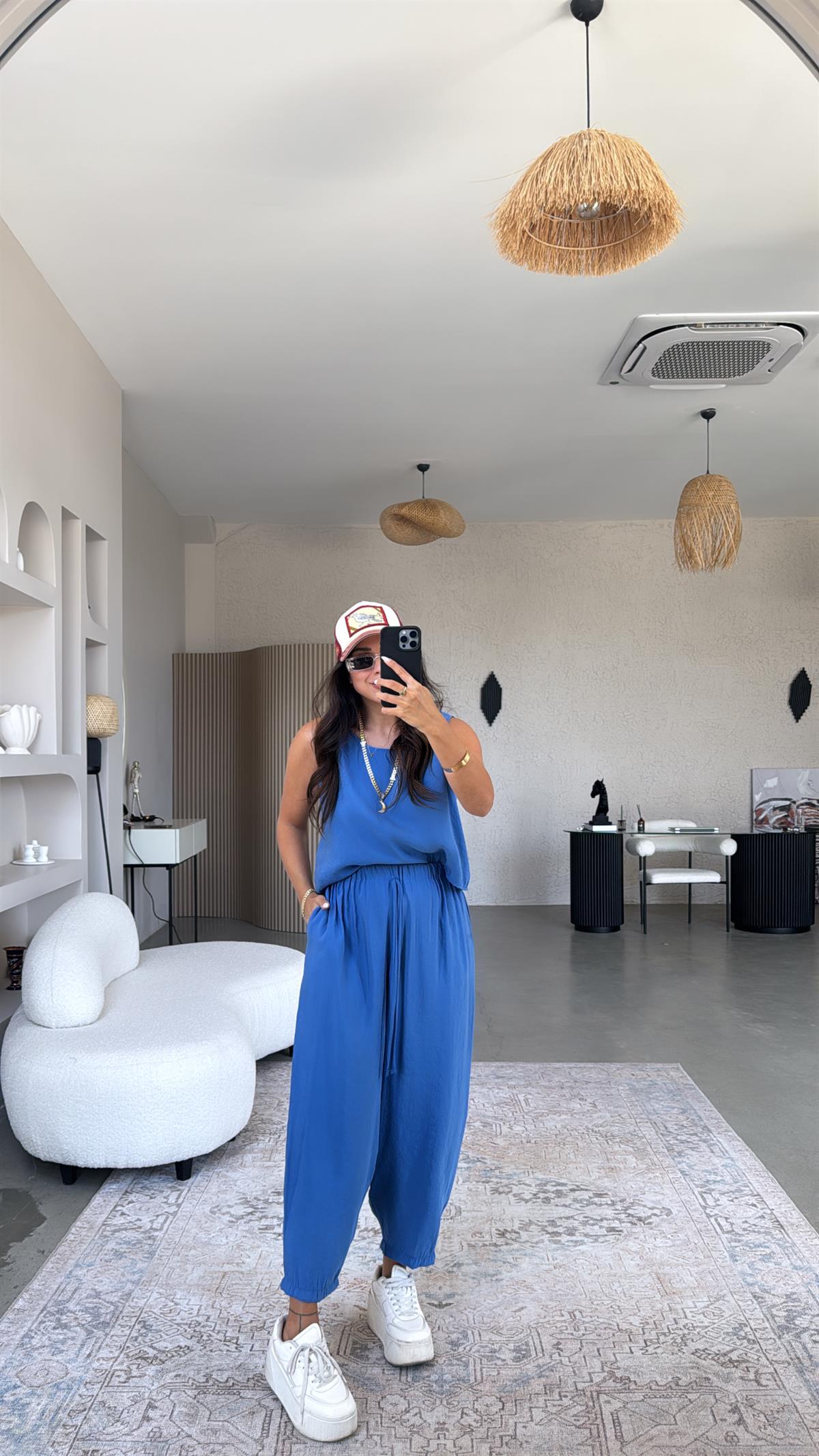 İndigo Tensel Cepli Takım