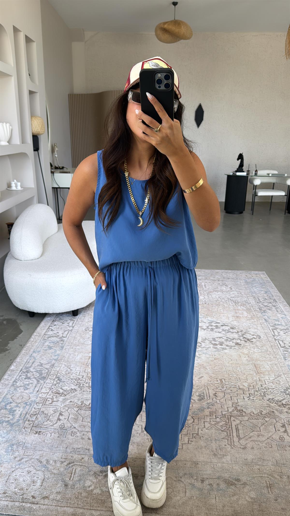 İndigo Tensel Cepli Takım