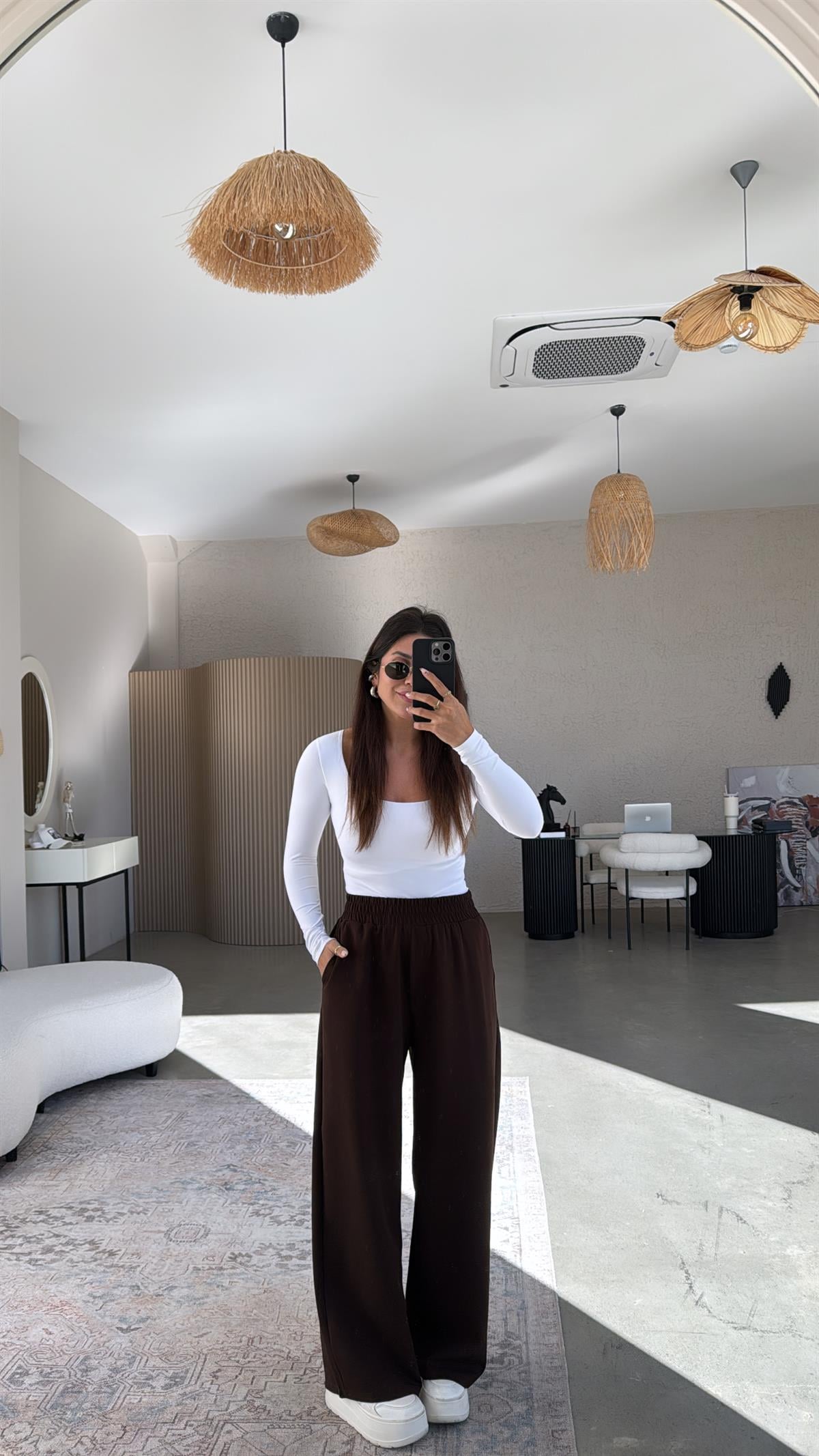 Kahverengi Beli Lastikli Mrc Pantolon