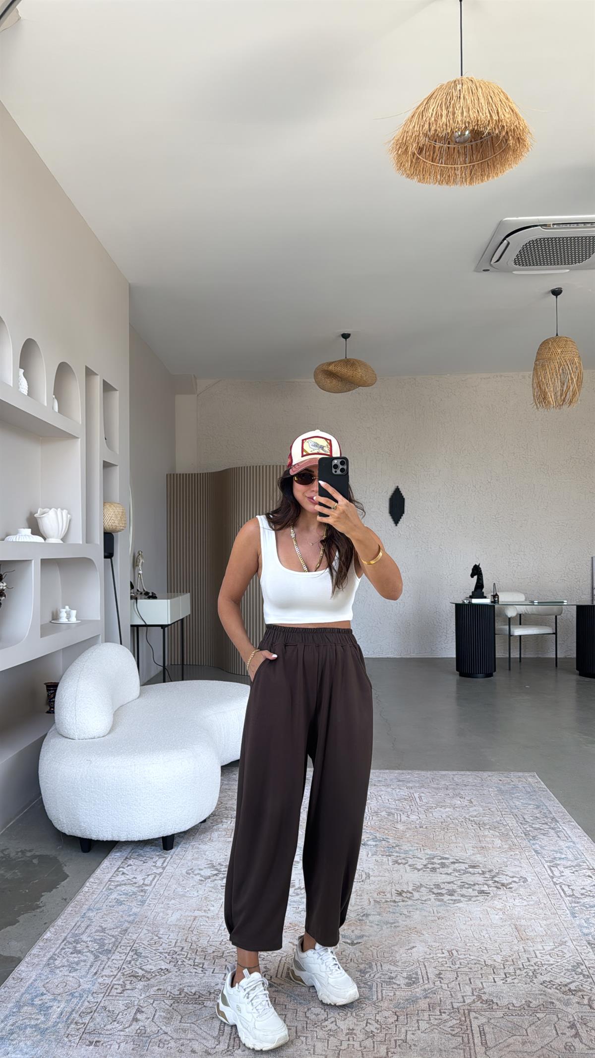 Kahverengi Modal Baggy Eşofman