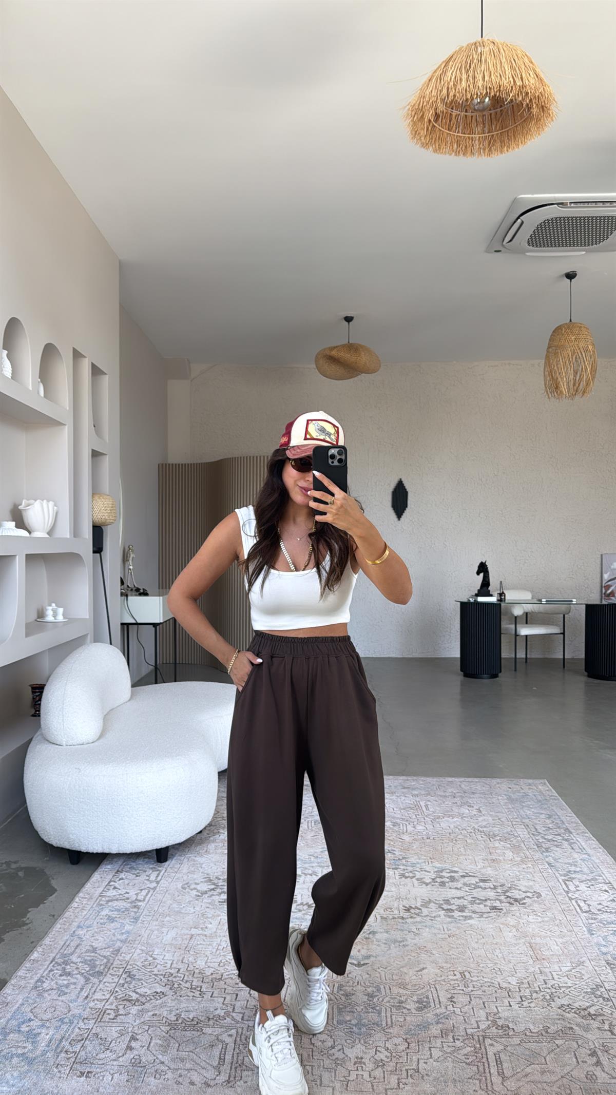 Kahverengi Modal Baggy Eşofman