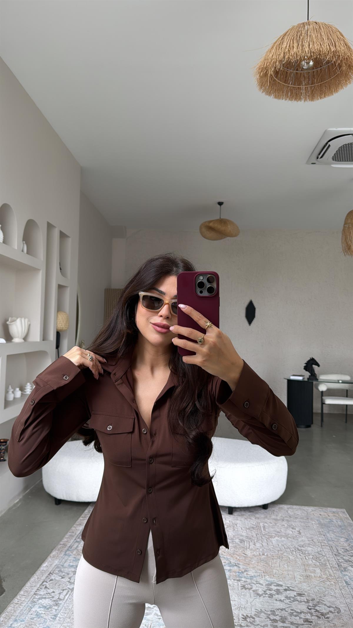 Kahverengi Orijinal ZR Jarse Gömlek