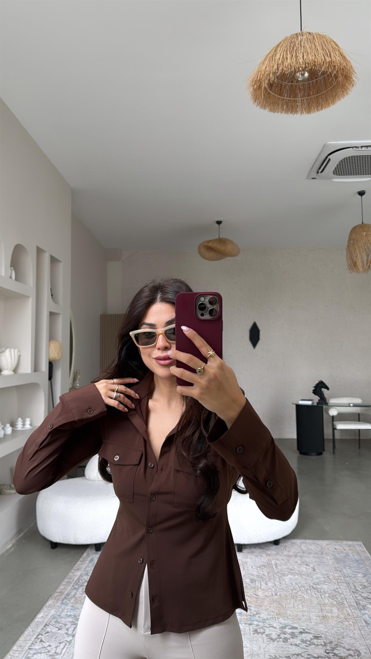 Kahverengi Orijinal ZR Jarse Gömlek