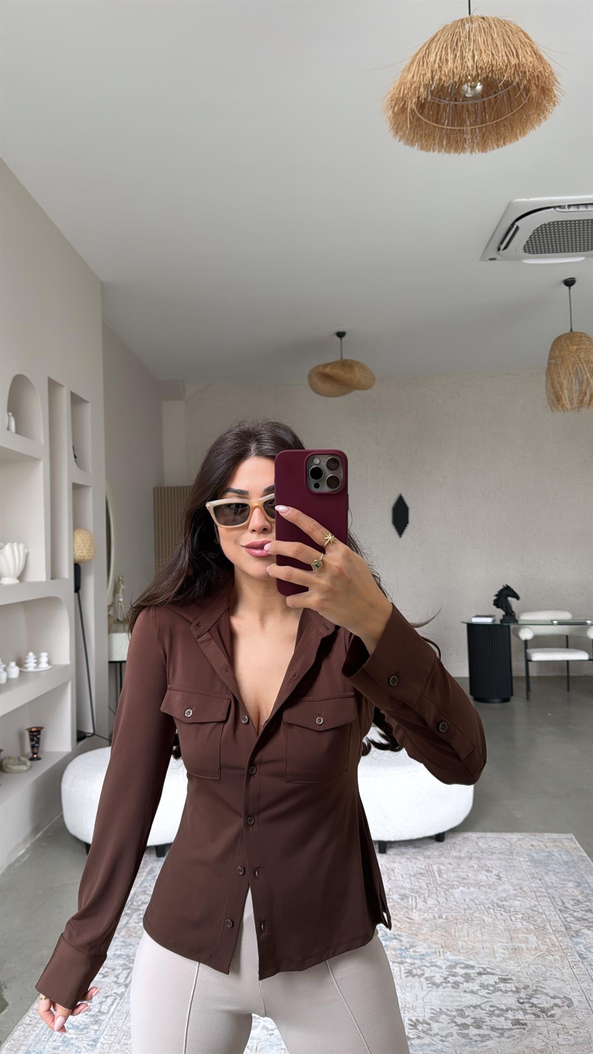 Kahverengi Orijinal ZR Jarse Gömlek