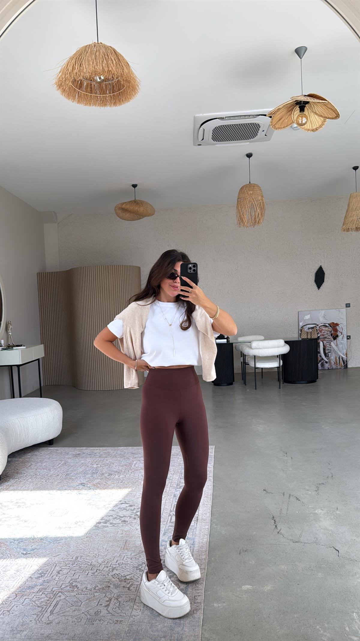 Kahverengi Oys Basic Tayt