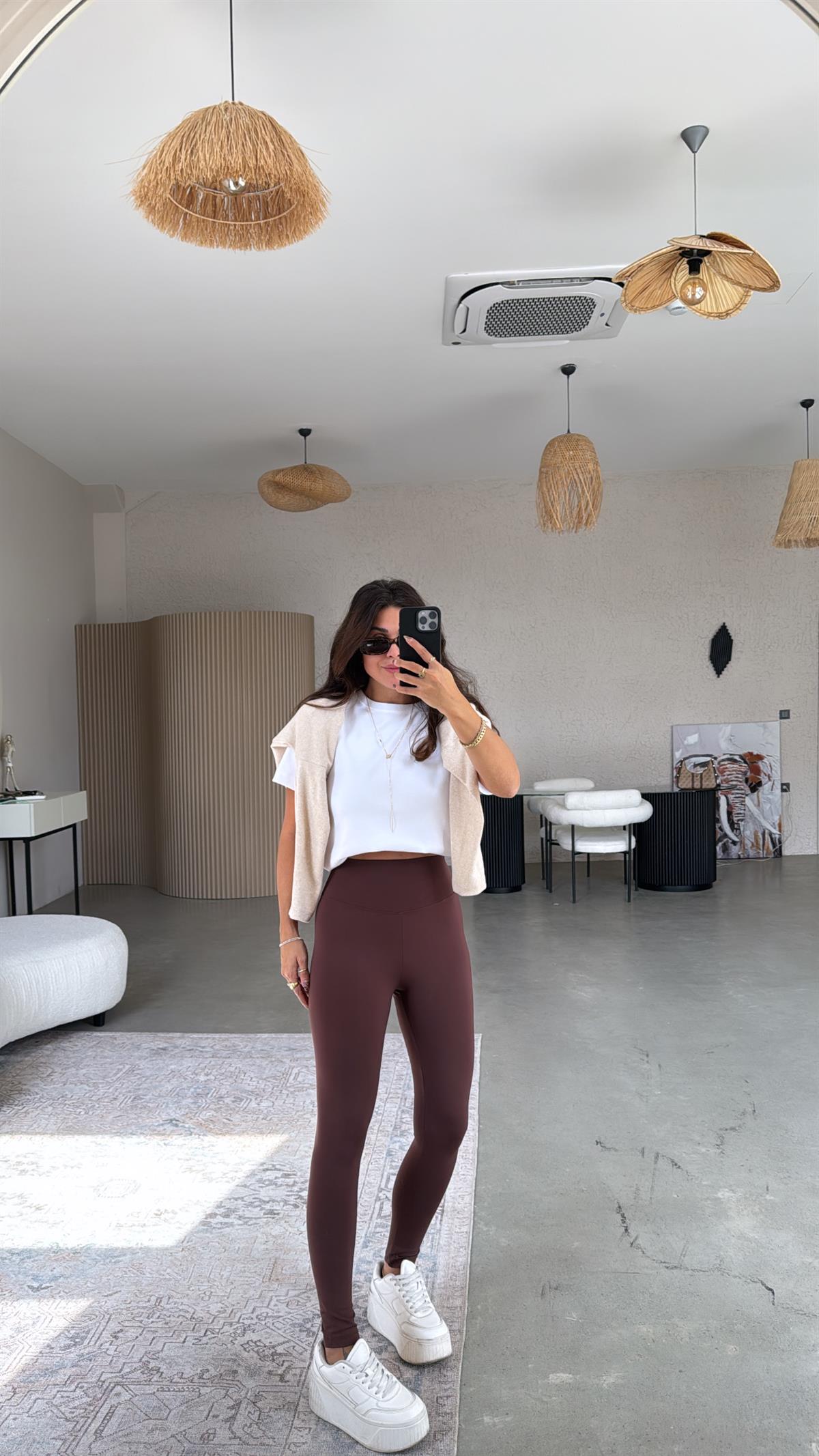 Kahverengi Oys Basic Tayt