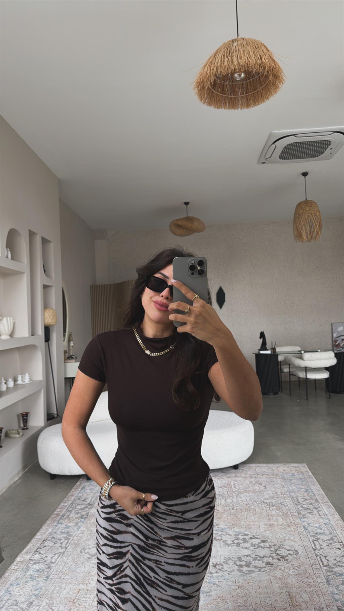 Kahverengi Oys Modal Dik Yaka Basic