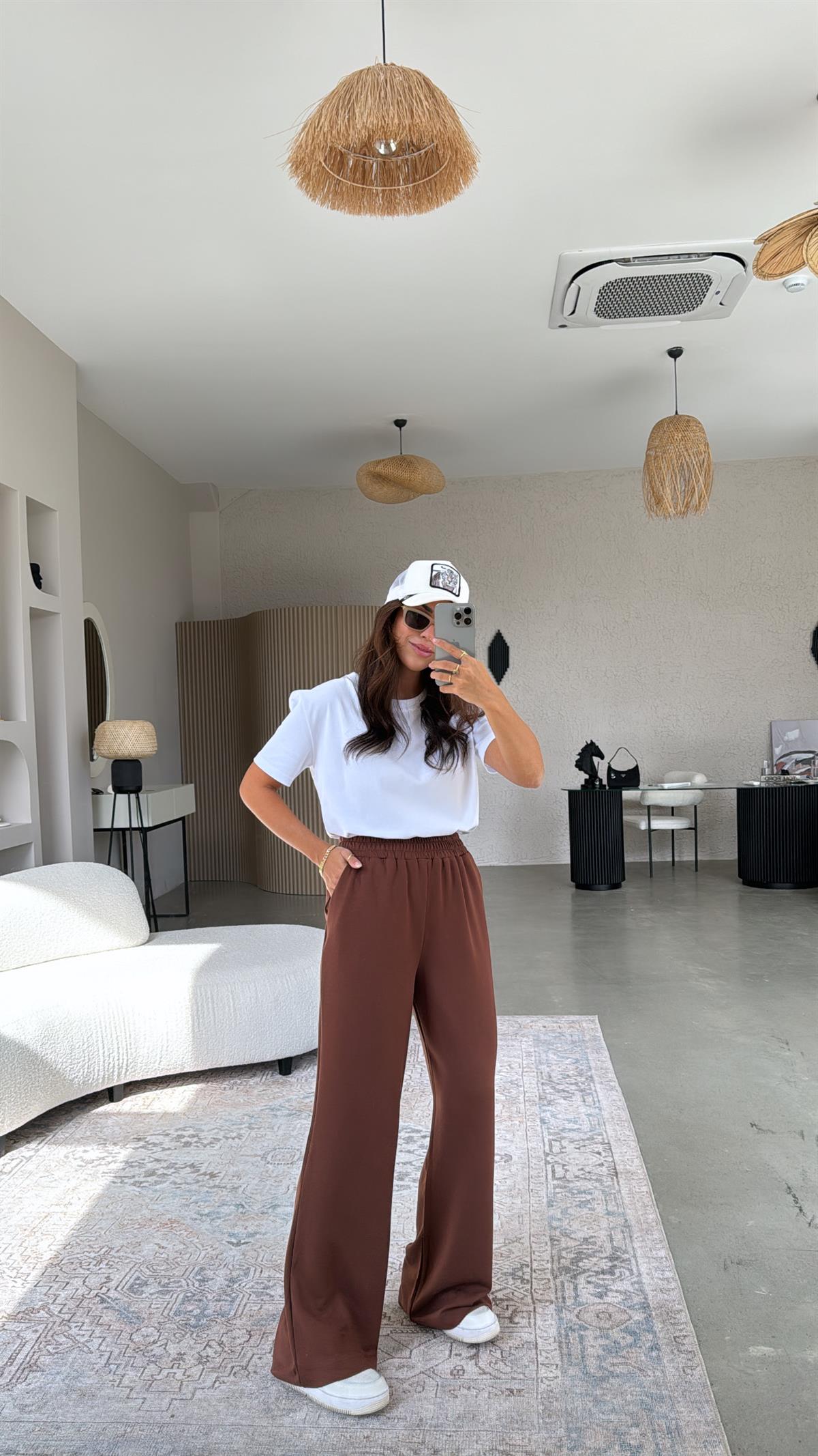 Kahverengi Özel Üretim Modal Pantolon