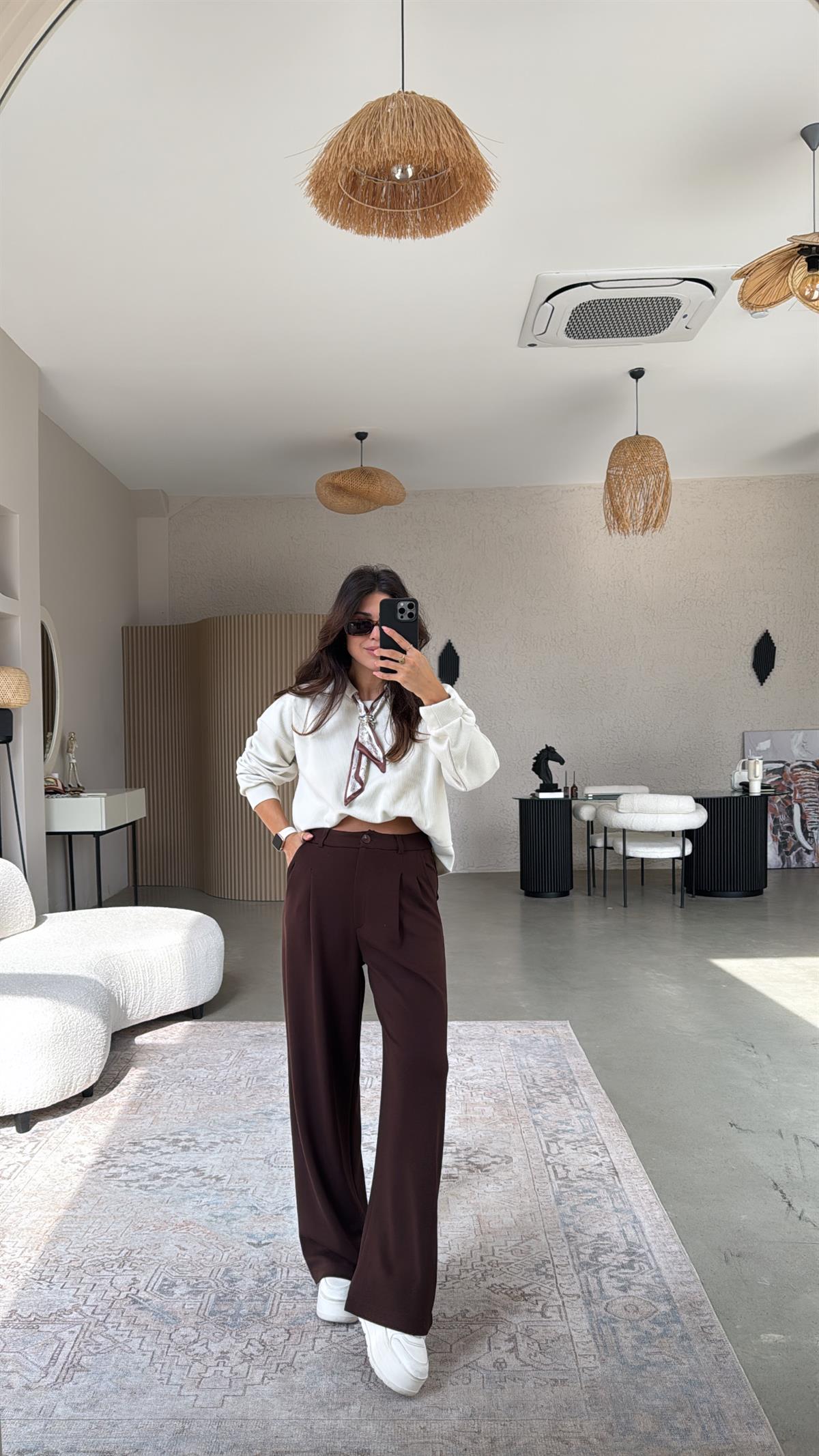 Kahverengi Relax Pantolon