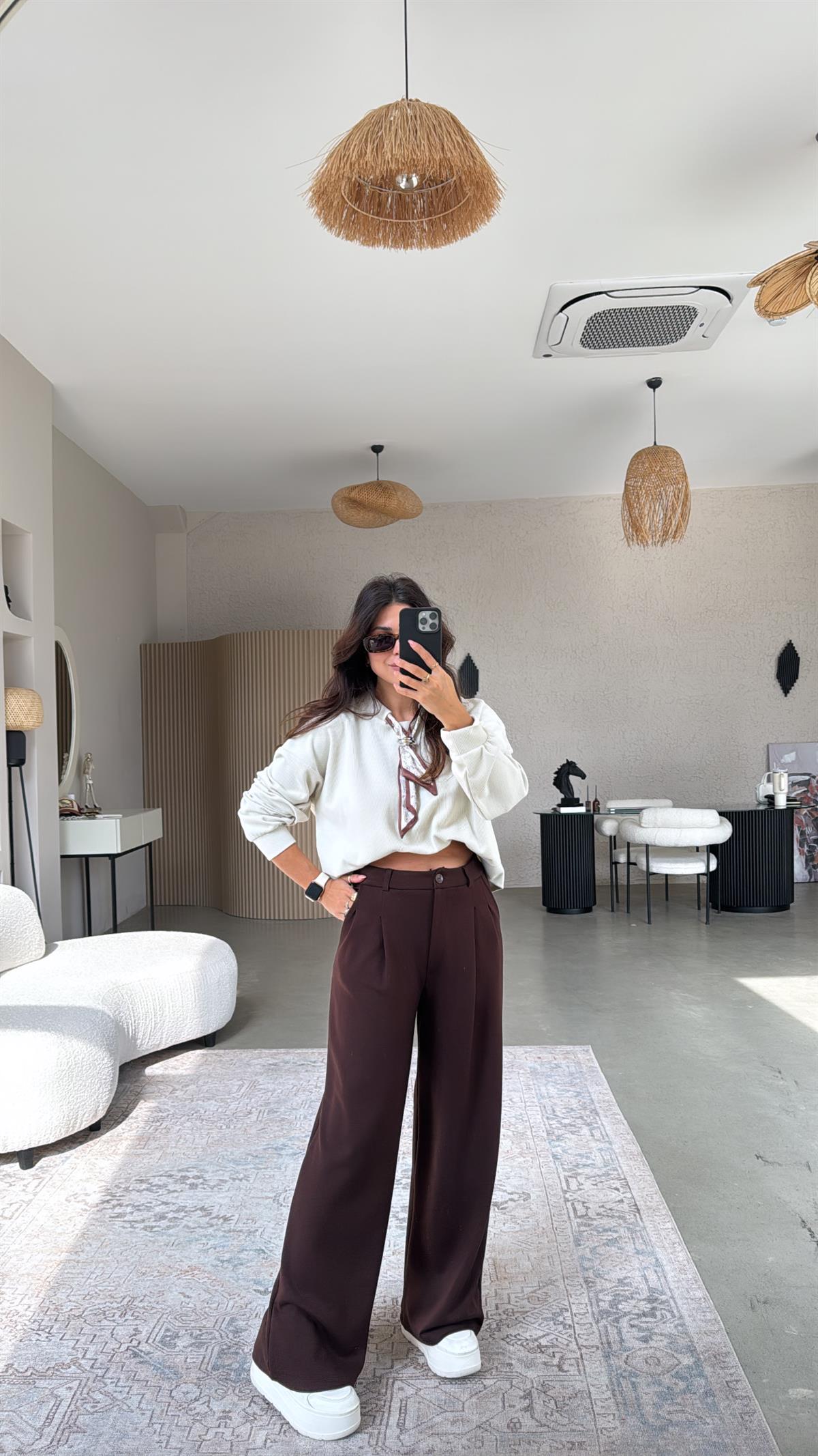 Kahverengi Relax Pantolon