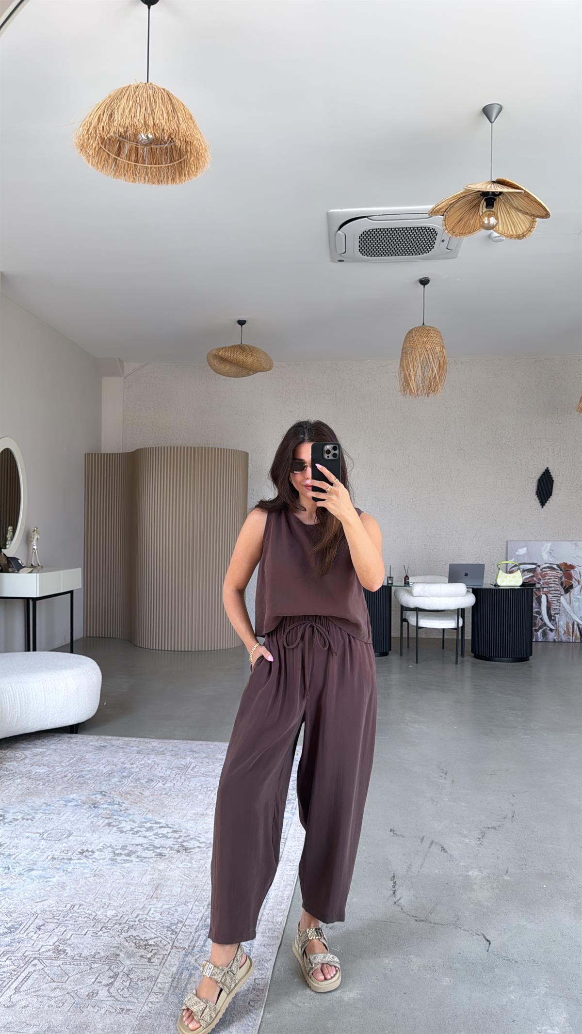 Kahverengi Tensel Cepli Takım