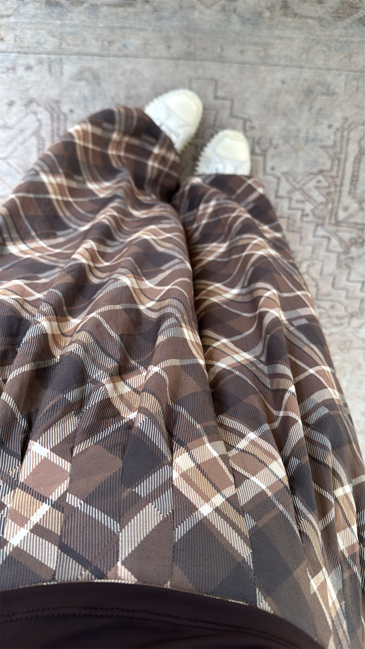 Kahverengi Vanilya Tensel Bb Şalvar Pantolon