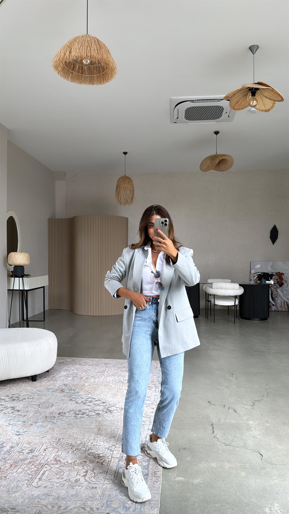 Kar Yıkama Boyfit Paça Kesik ZR Jean