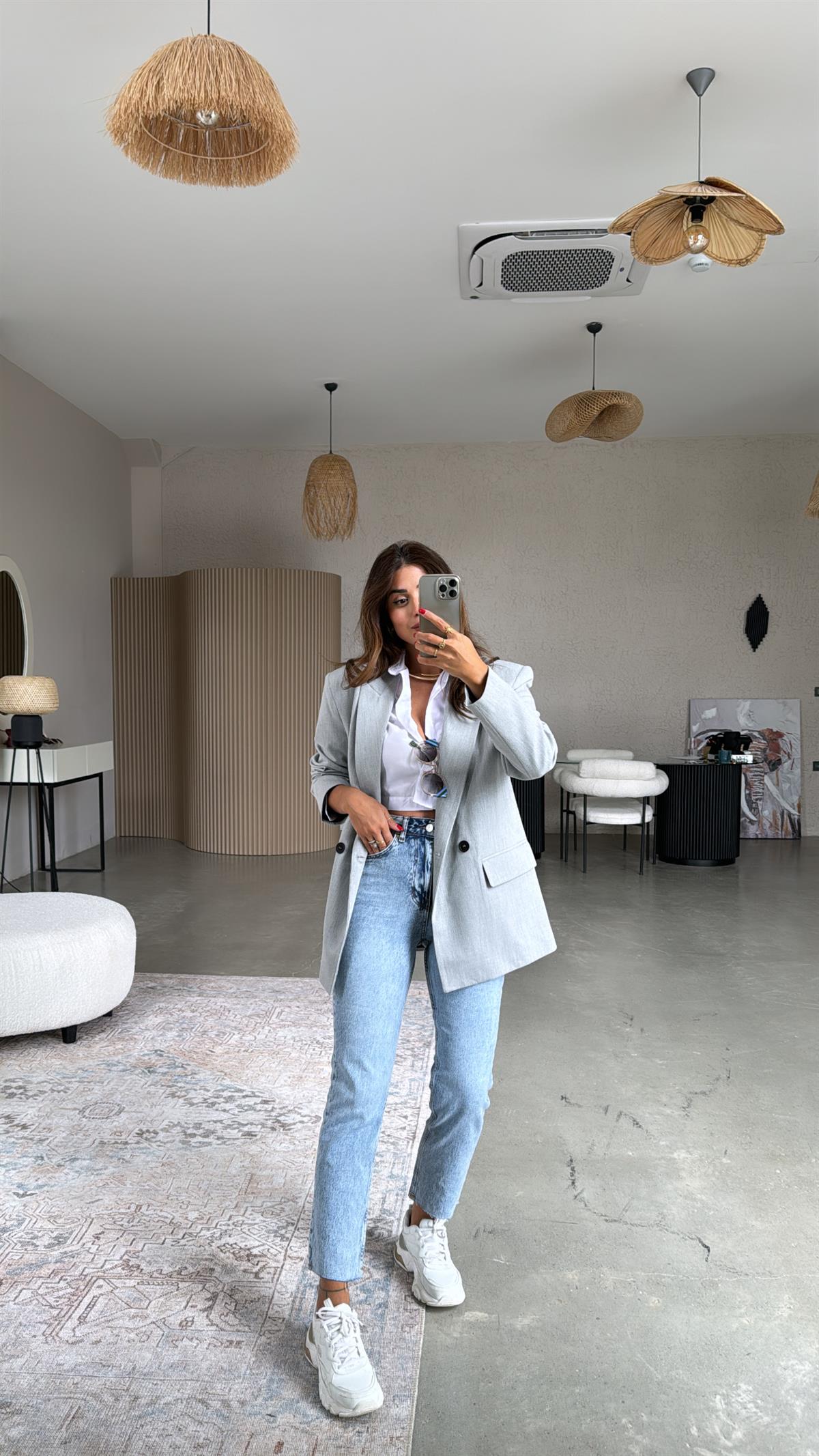Kar Yıkama Boyfit Paça Kesik ZR Jean