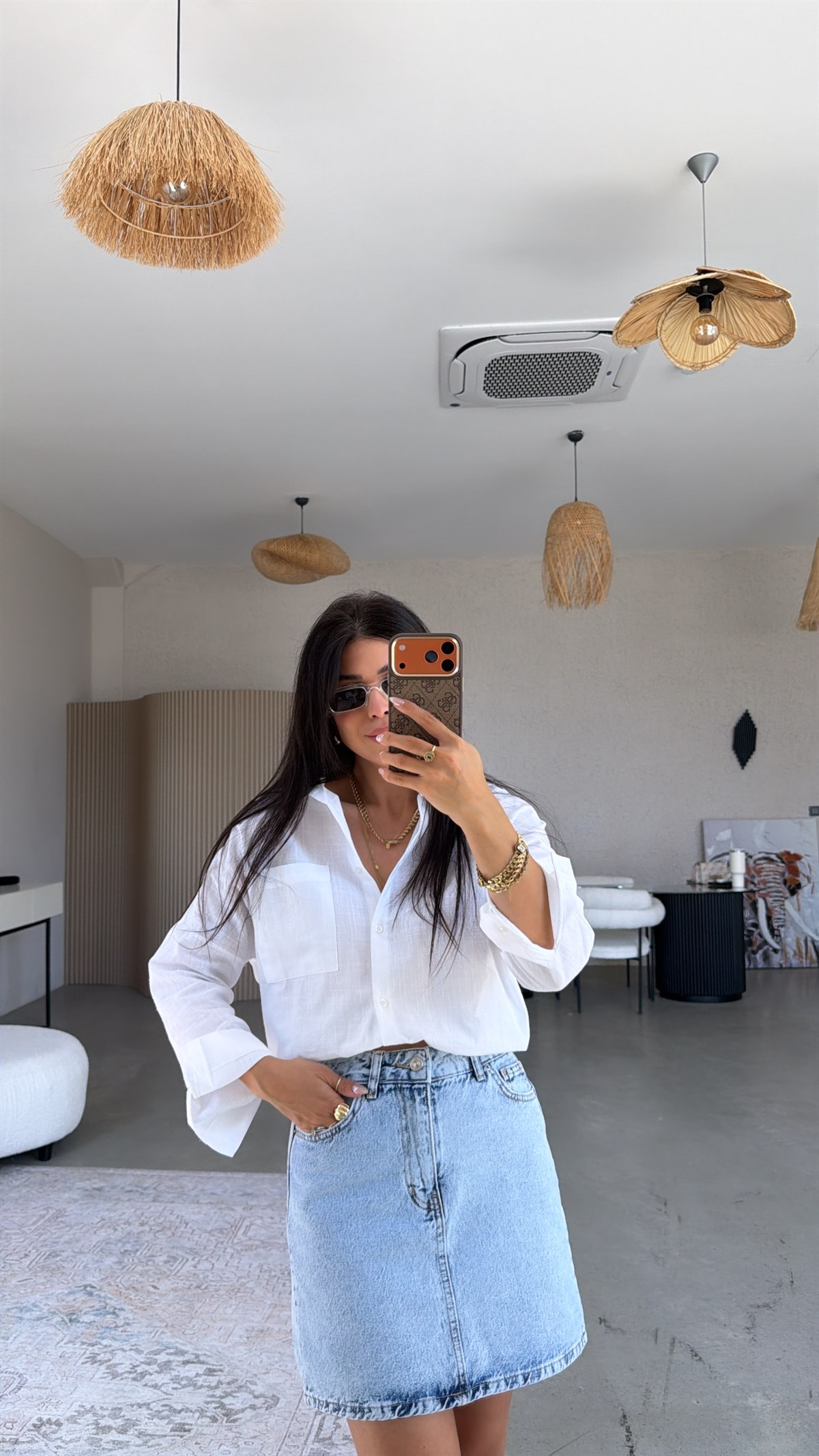 Kar Yıkama Denim Etek