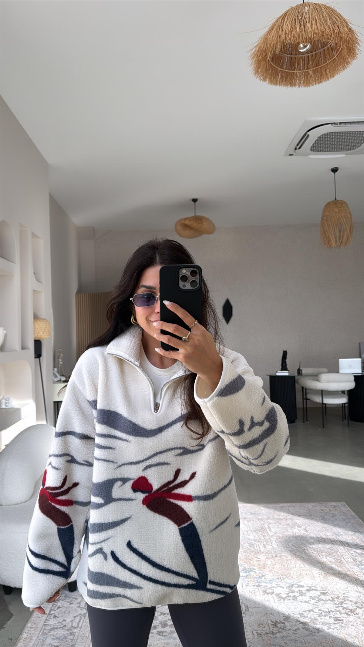 Kayak Desenli Oys Model Polar Sweatshirt