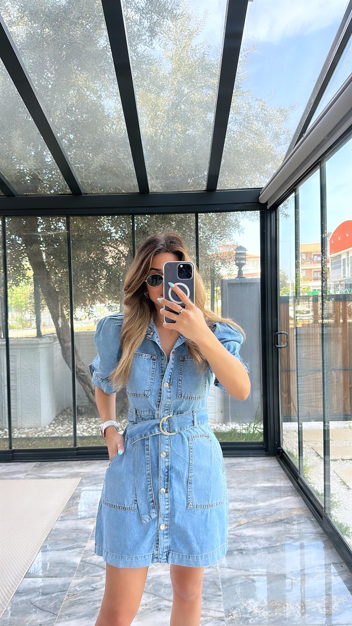 Kemerli Jean Elbise