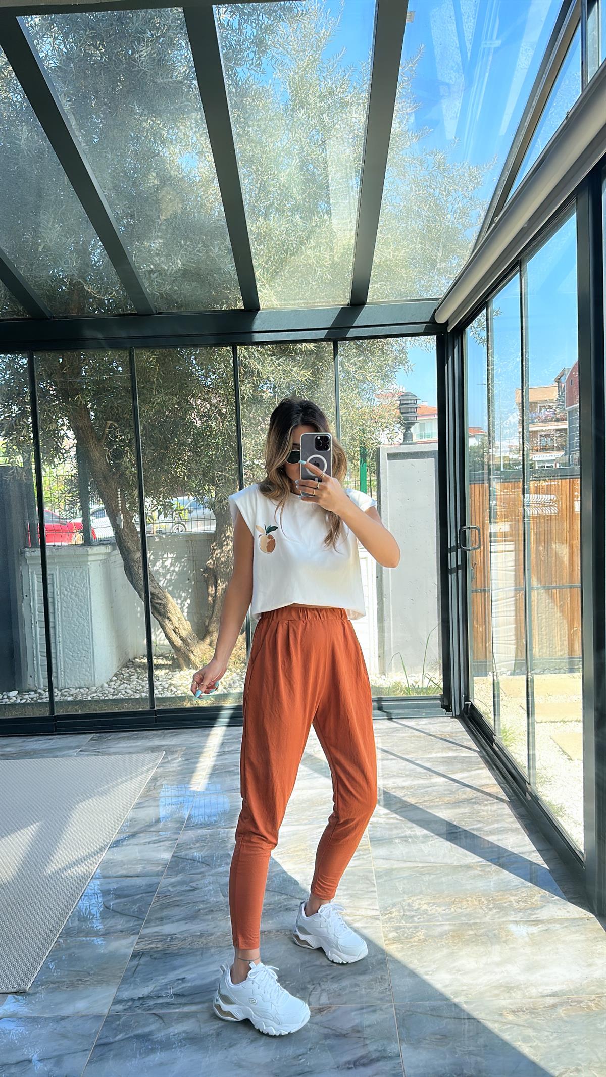 Kiremit Şalvar Pantolon