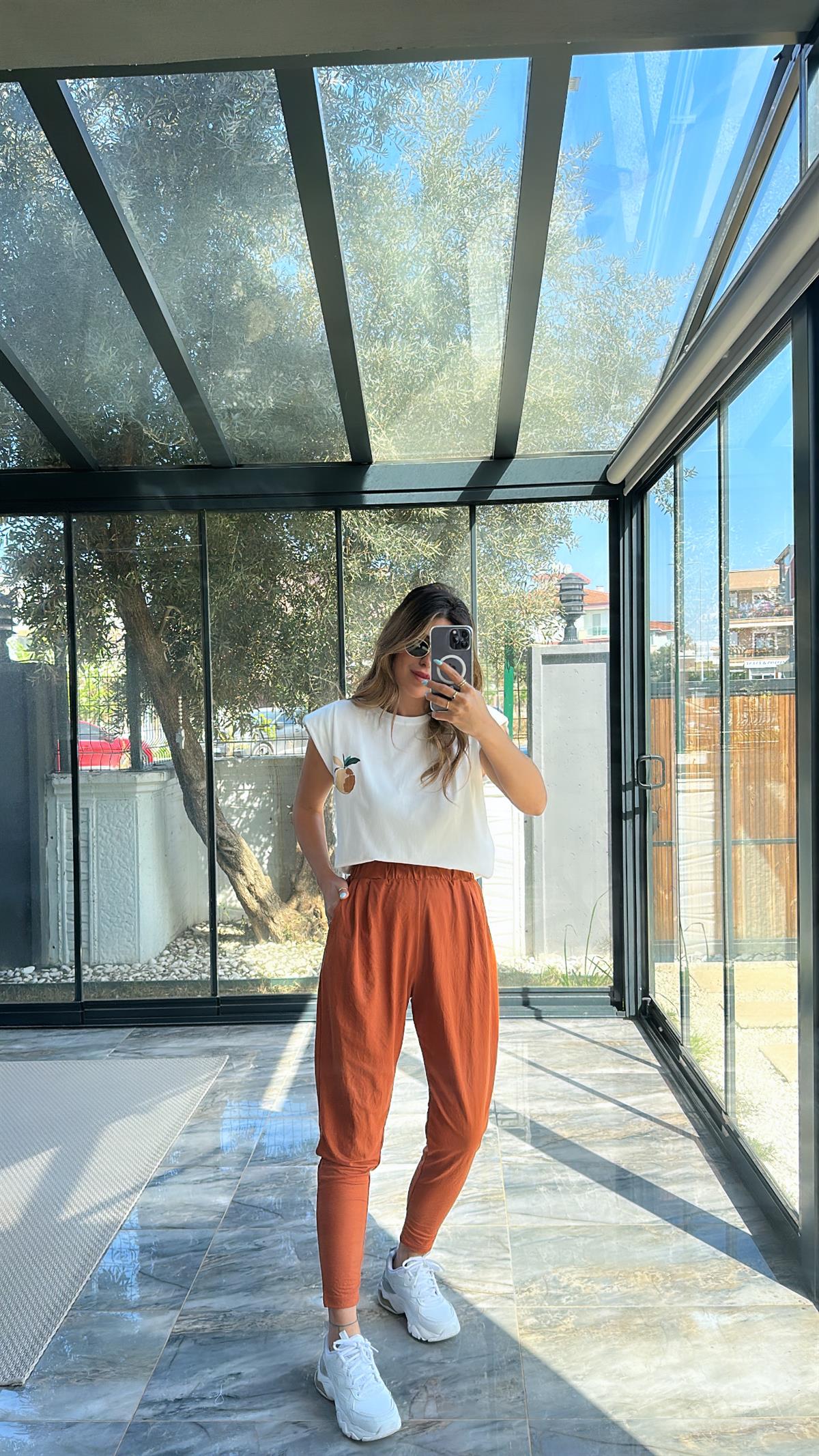 Kiremit Şalvar Pantolon