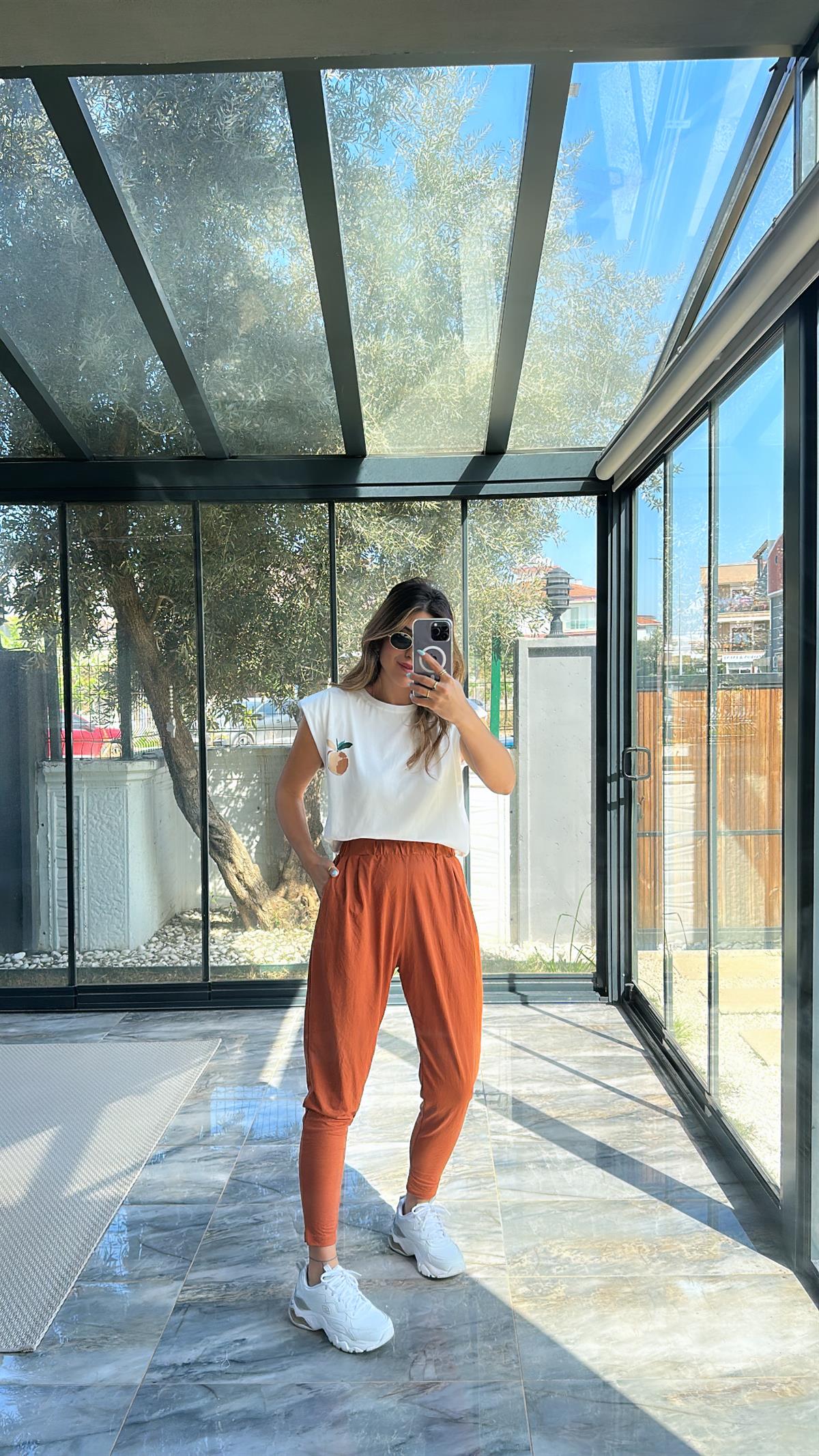 Kiremit Şalvar Pantolon