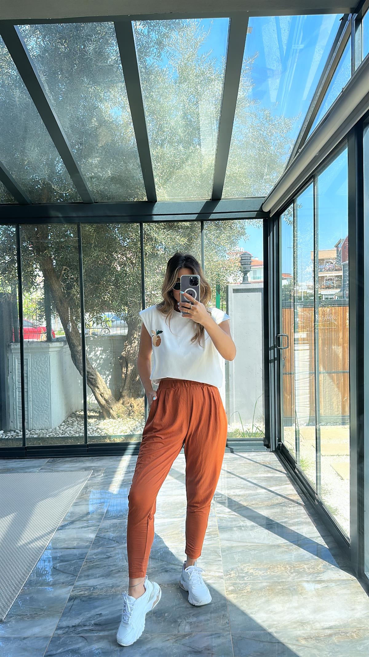 Kiremit Şalvar Pantolon