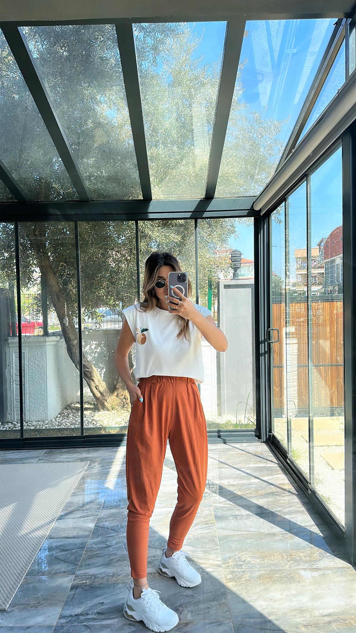 Kiremit Şalvar Pantolon