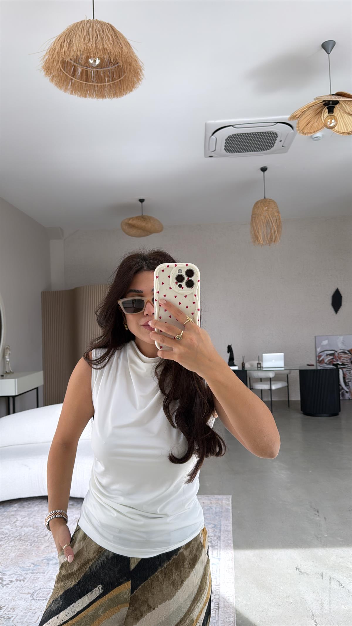 Kırık Beyaz Degaje Bluz