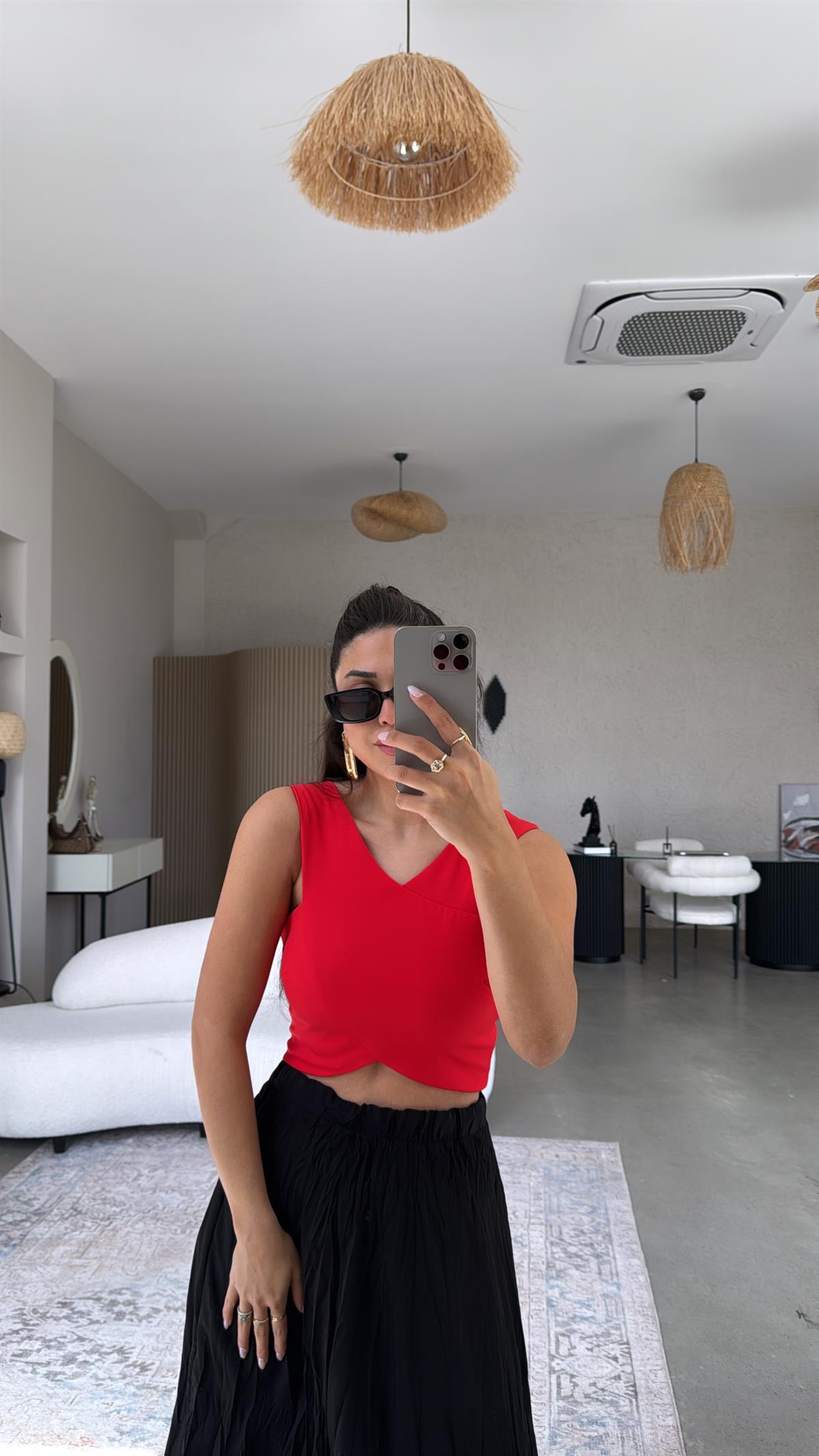 Kırmızı Çapraz Askı Büstiyer