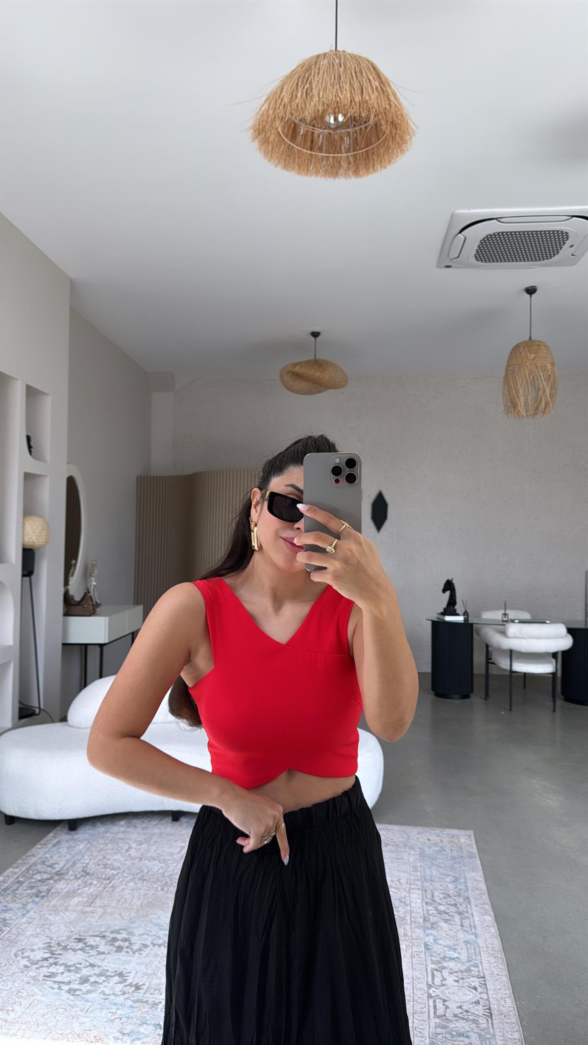 Kırmızı Çapraz Askı Büstiyer