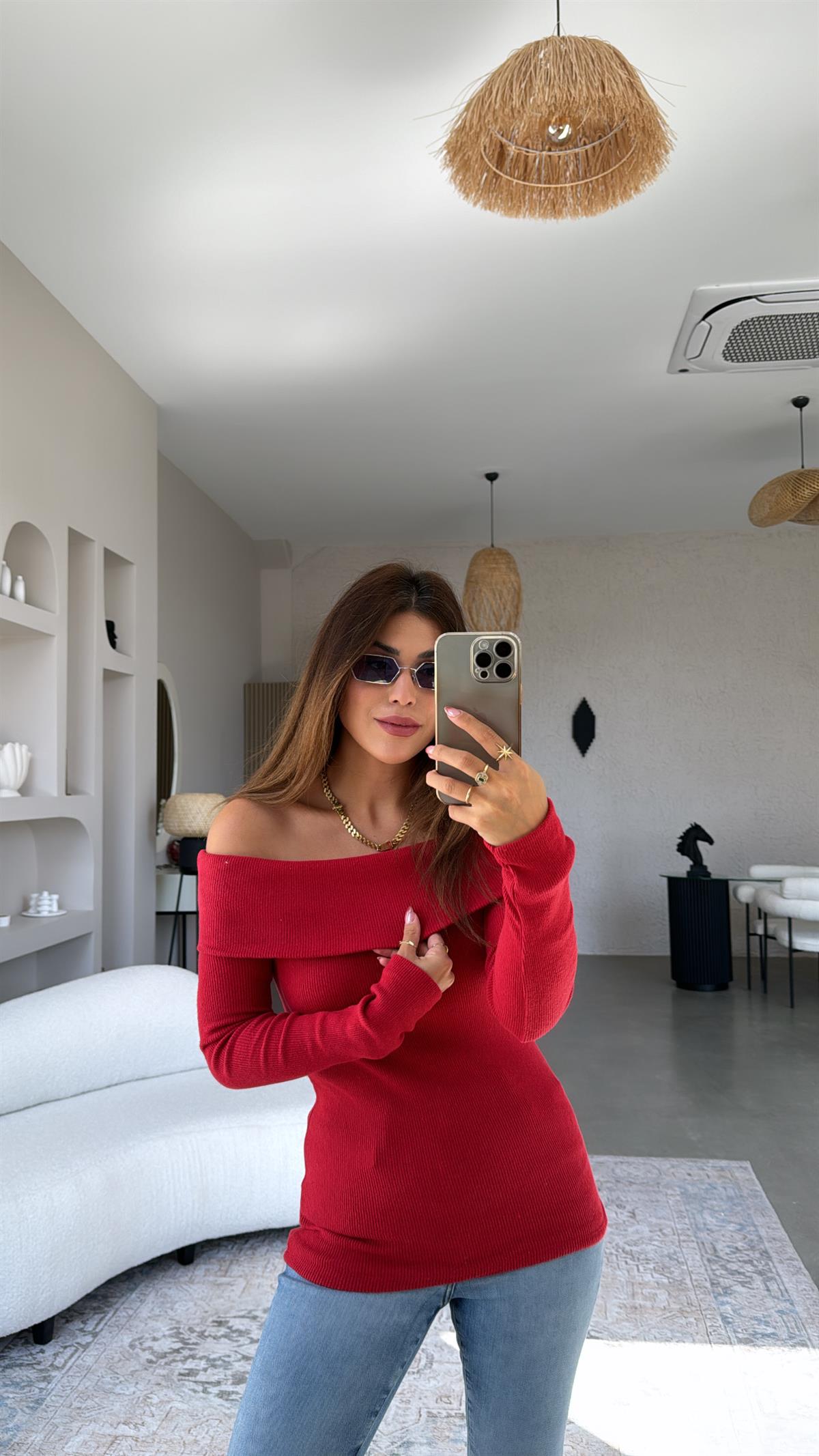 Kırmızı Madonna Bluz