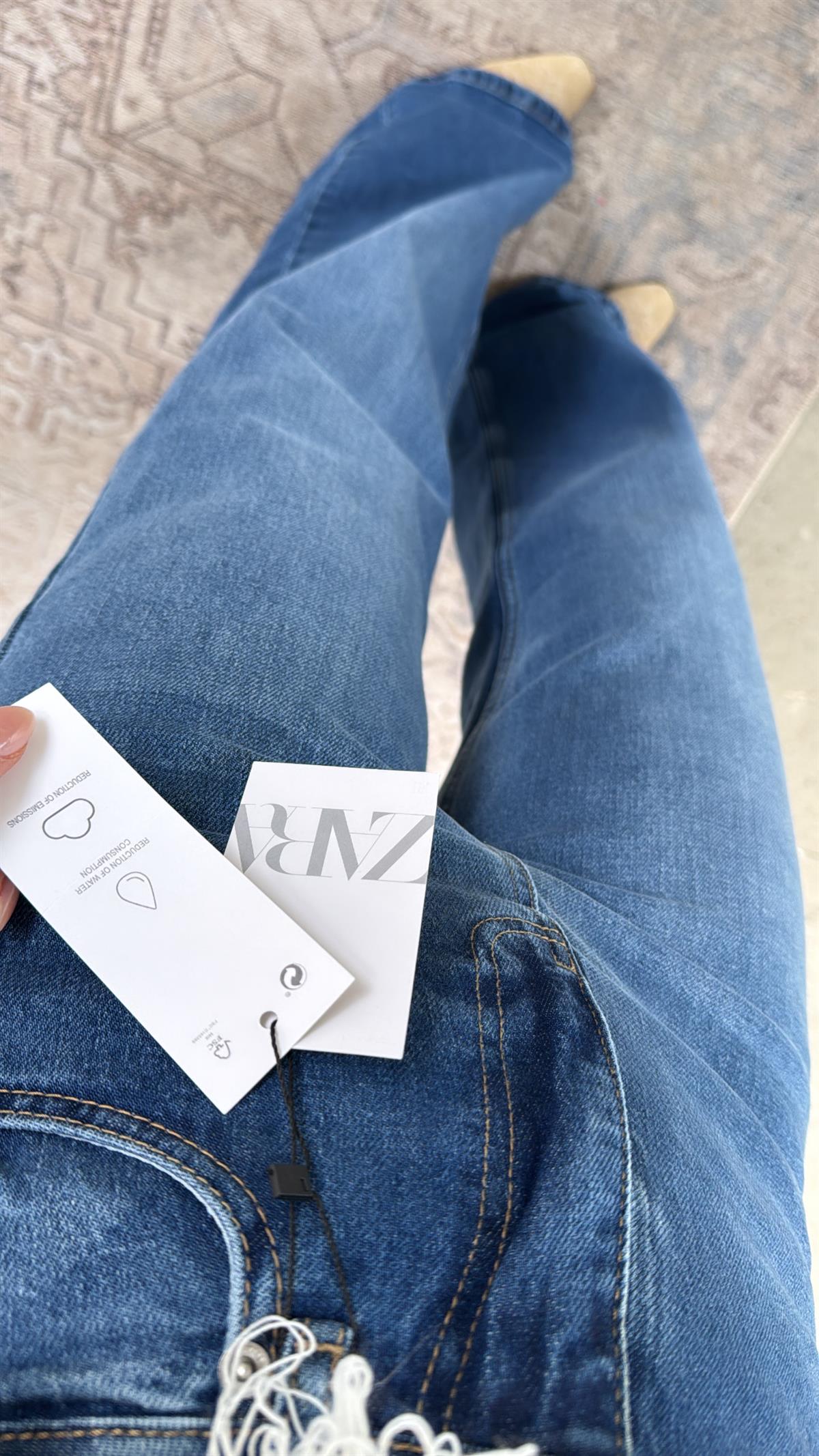 Klasik Mavi Bol Paça ZR Orjinal Jean