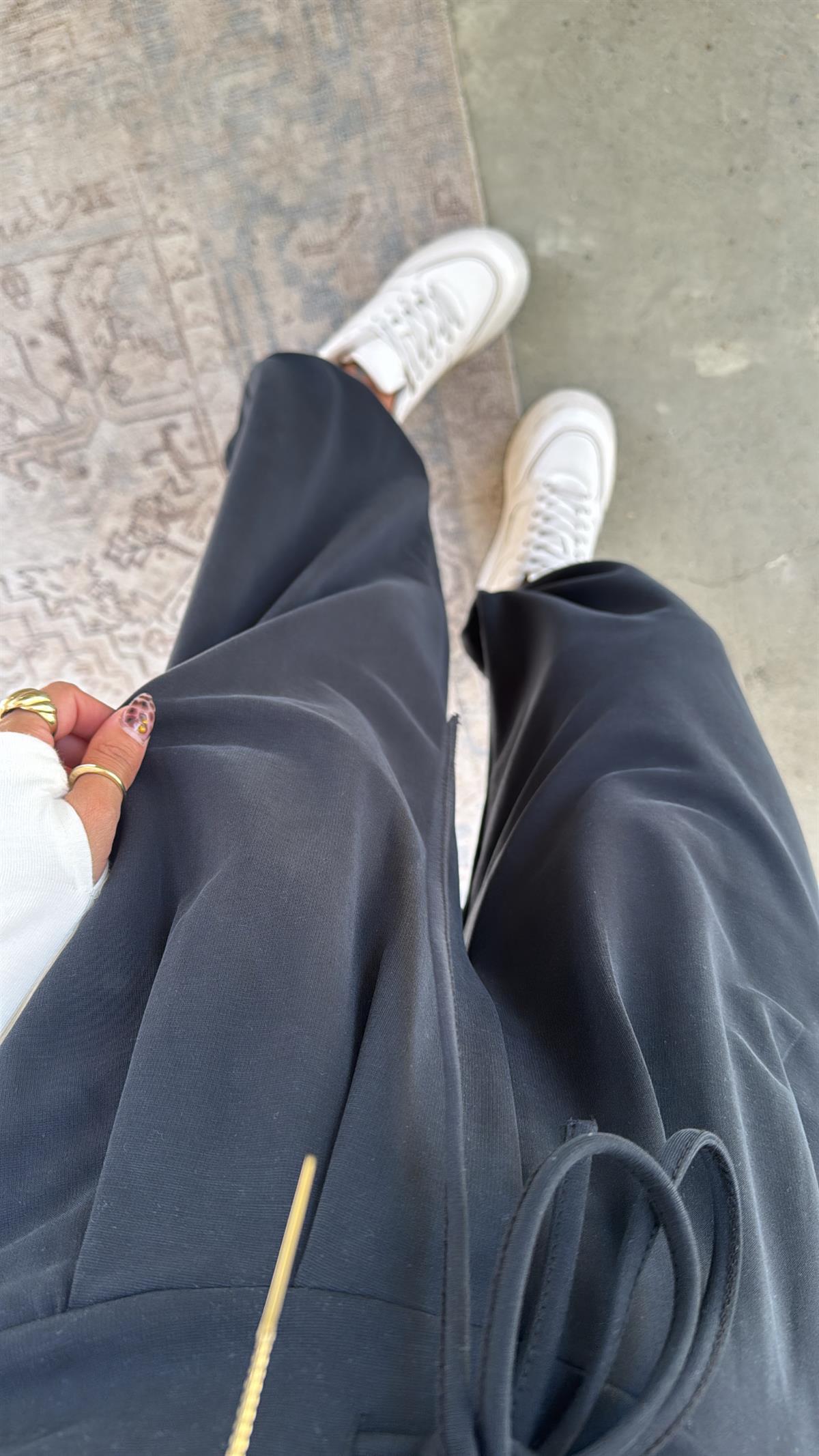 Koyu Antrasit Premium Modal Şalvar