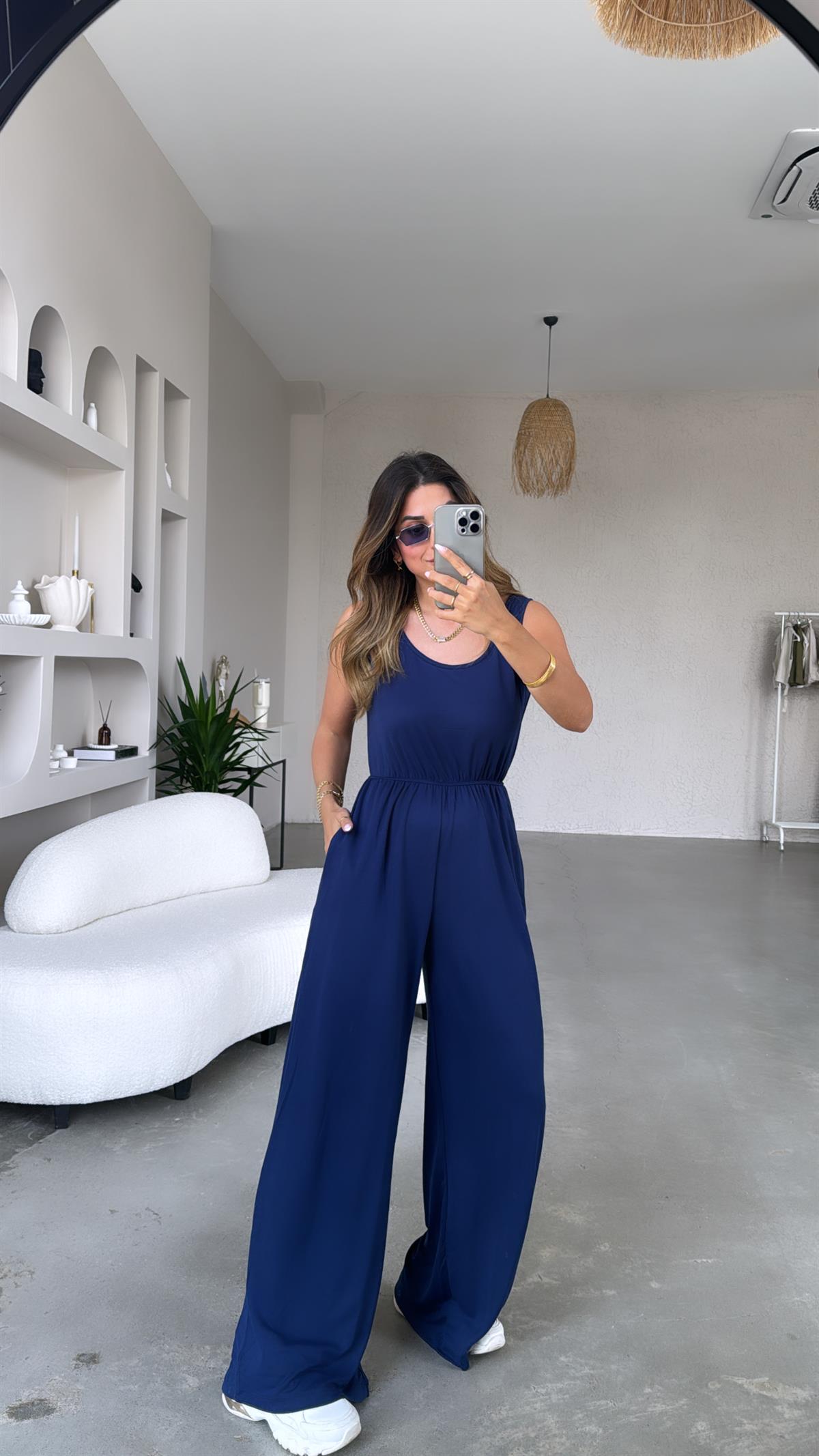 Lacivert Basic Modal Tulum