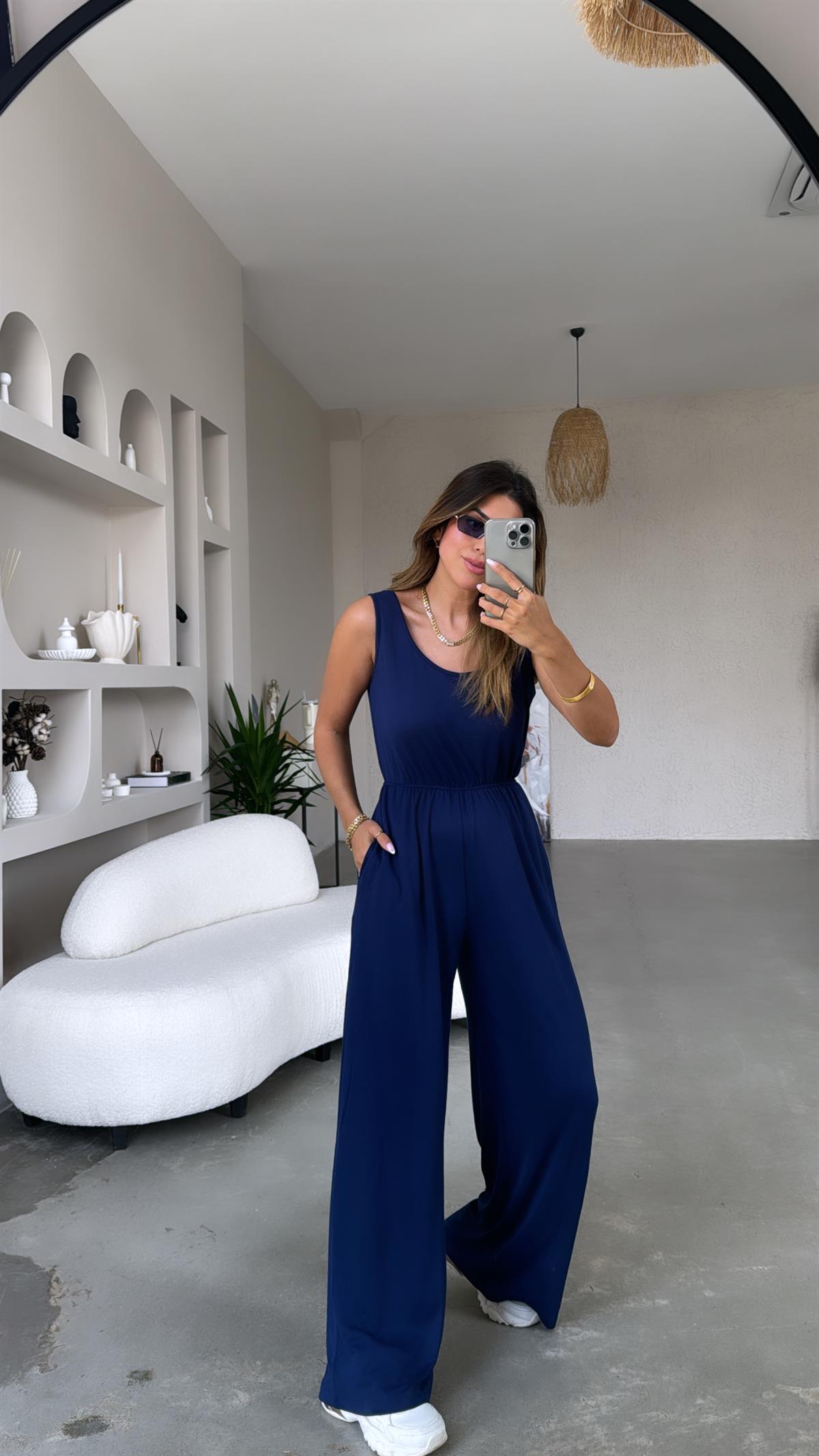 Lacivert Basic Modal Tulum