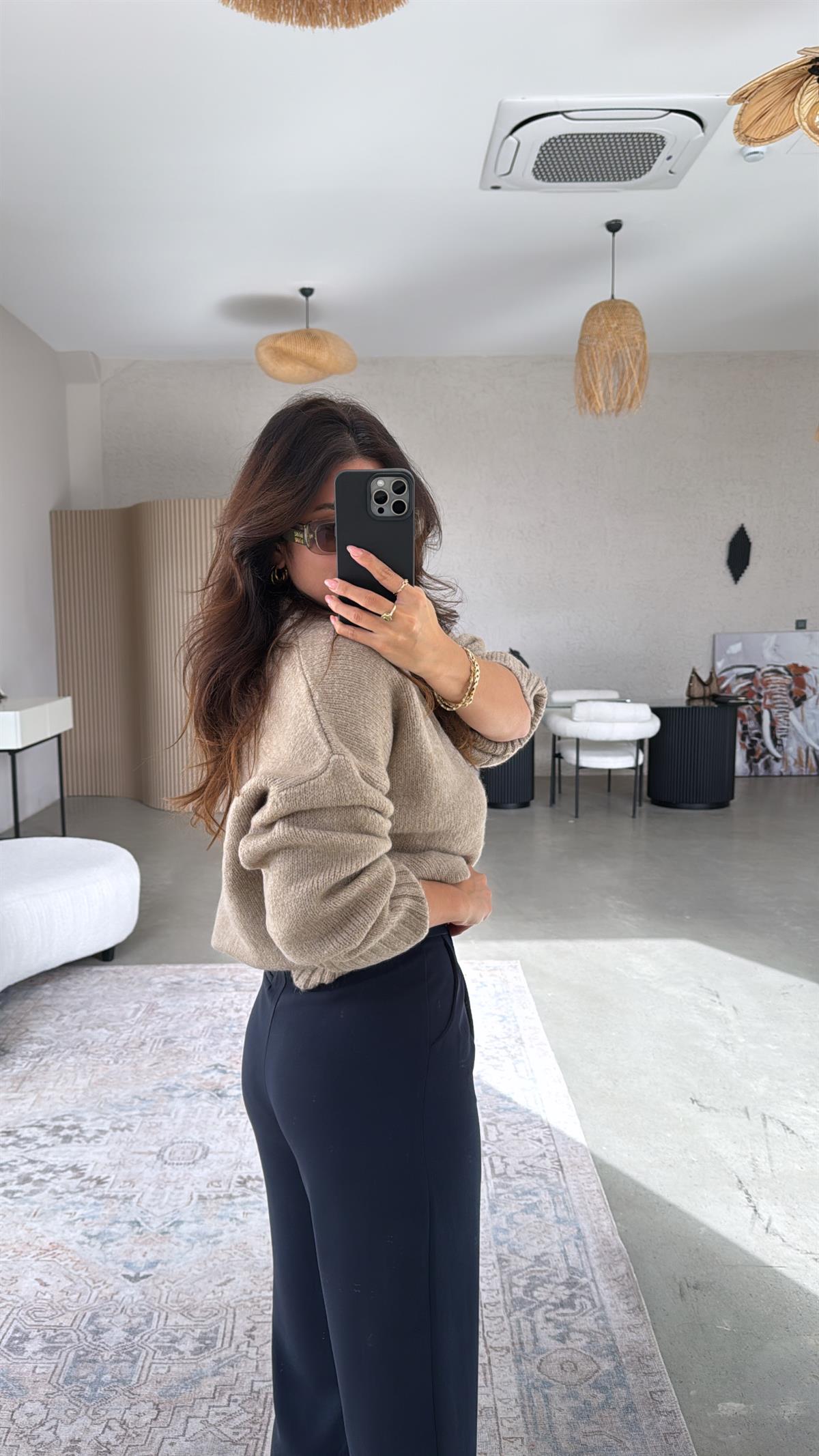 Lacivert Bilek Kumaş Pantolon