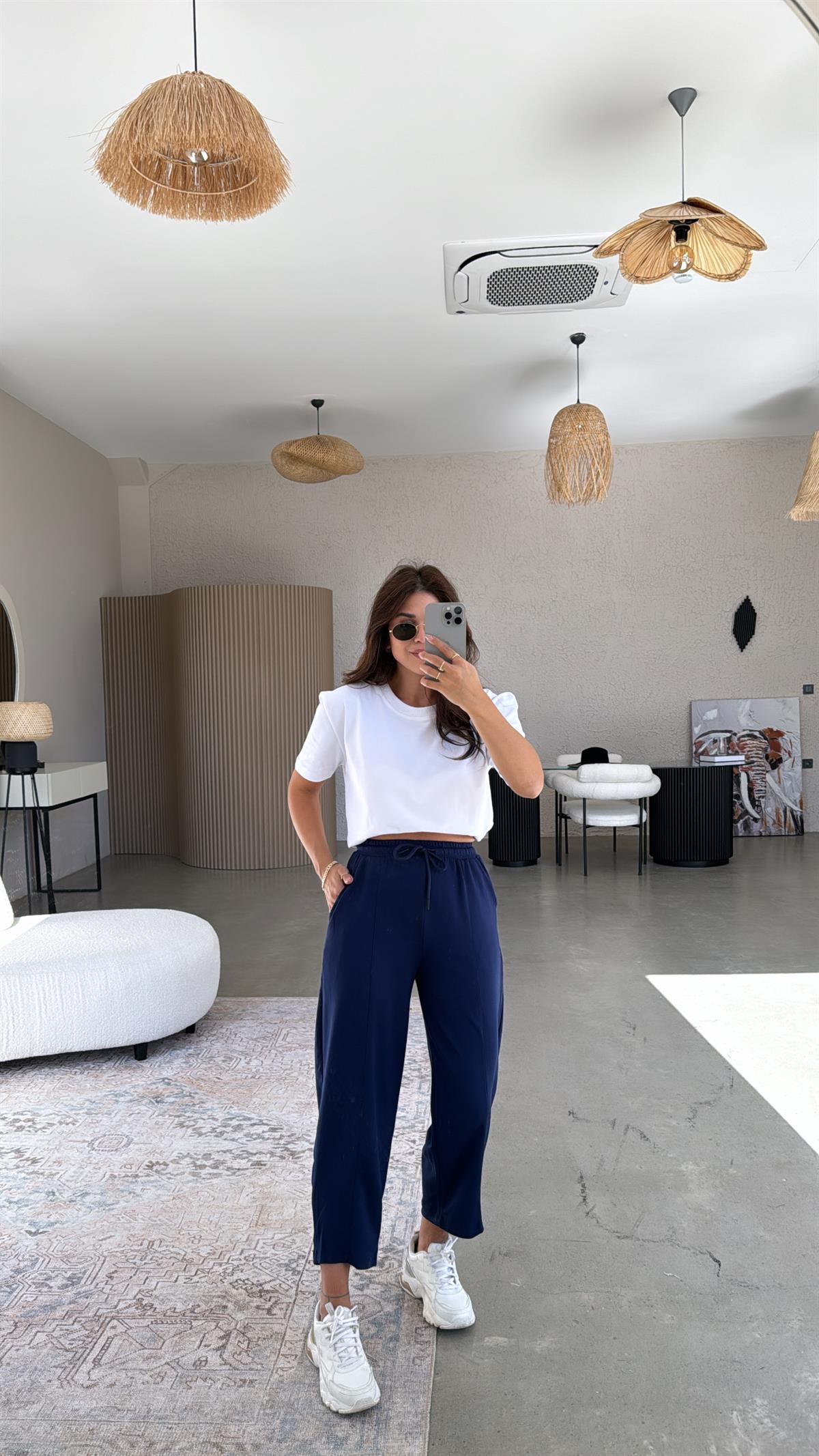 Lacivert Çımalı Modal Eşofman