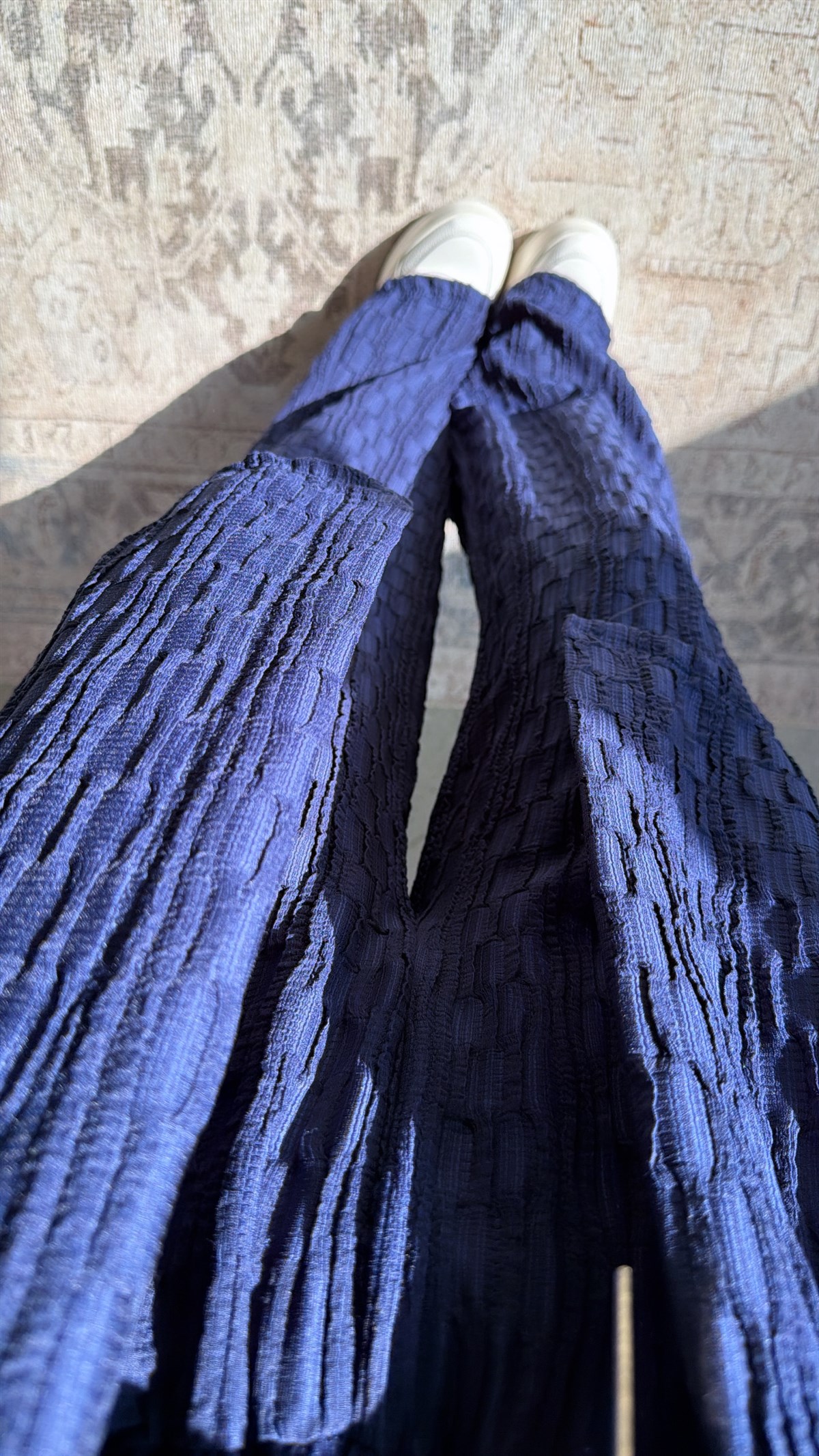 Lacivert Dokulu Ceketli Takım