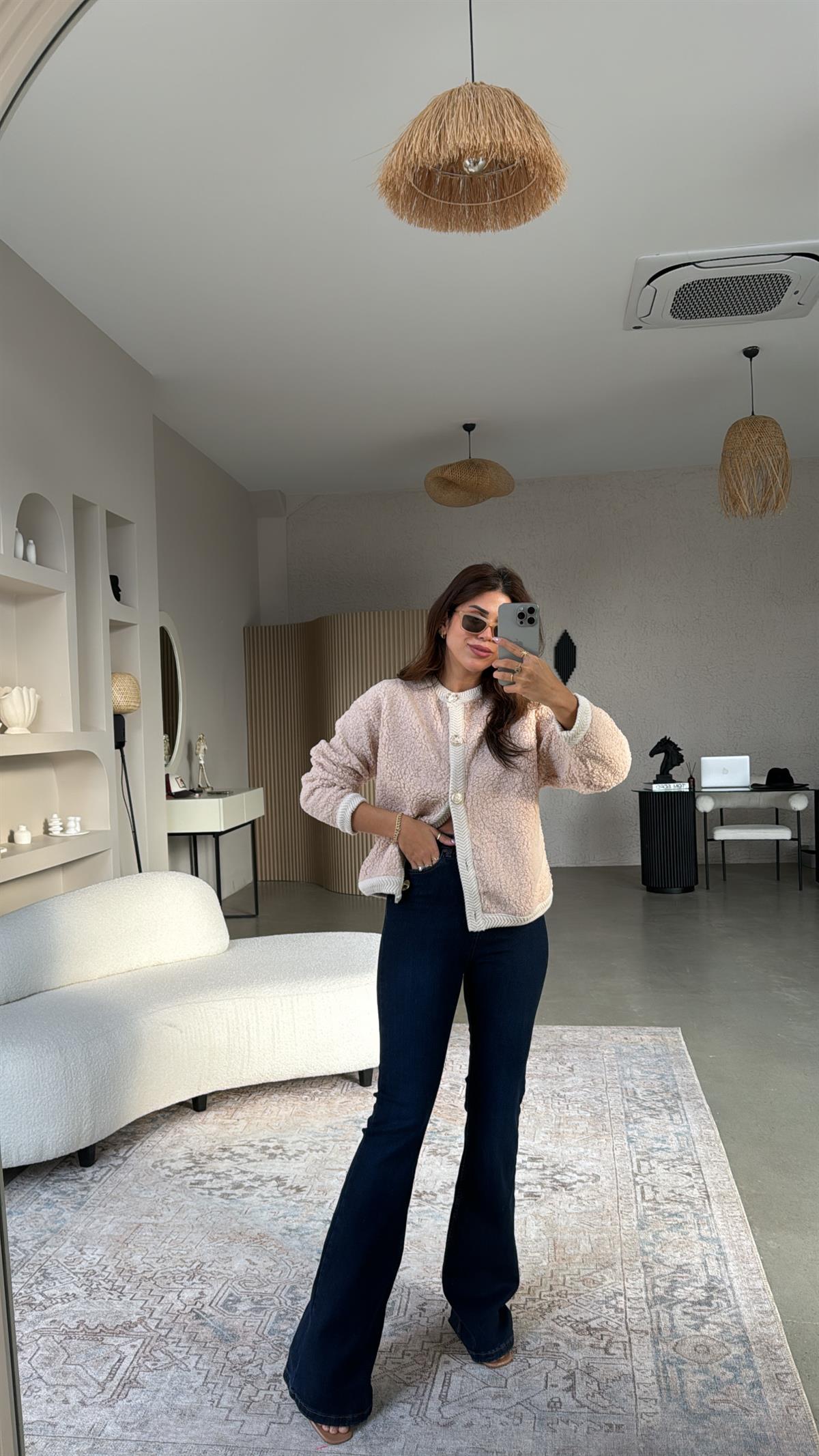 Lacivert İspanyol Likralı Premium Jean
