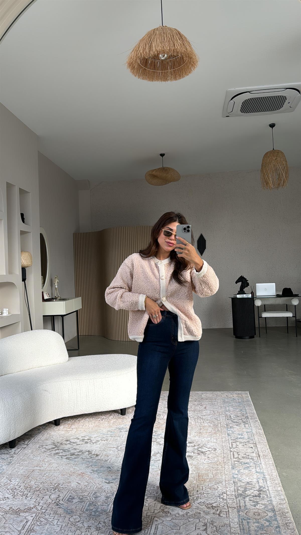 Lacivert İspanyol Likralı Premium Jean