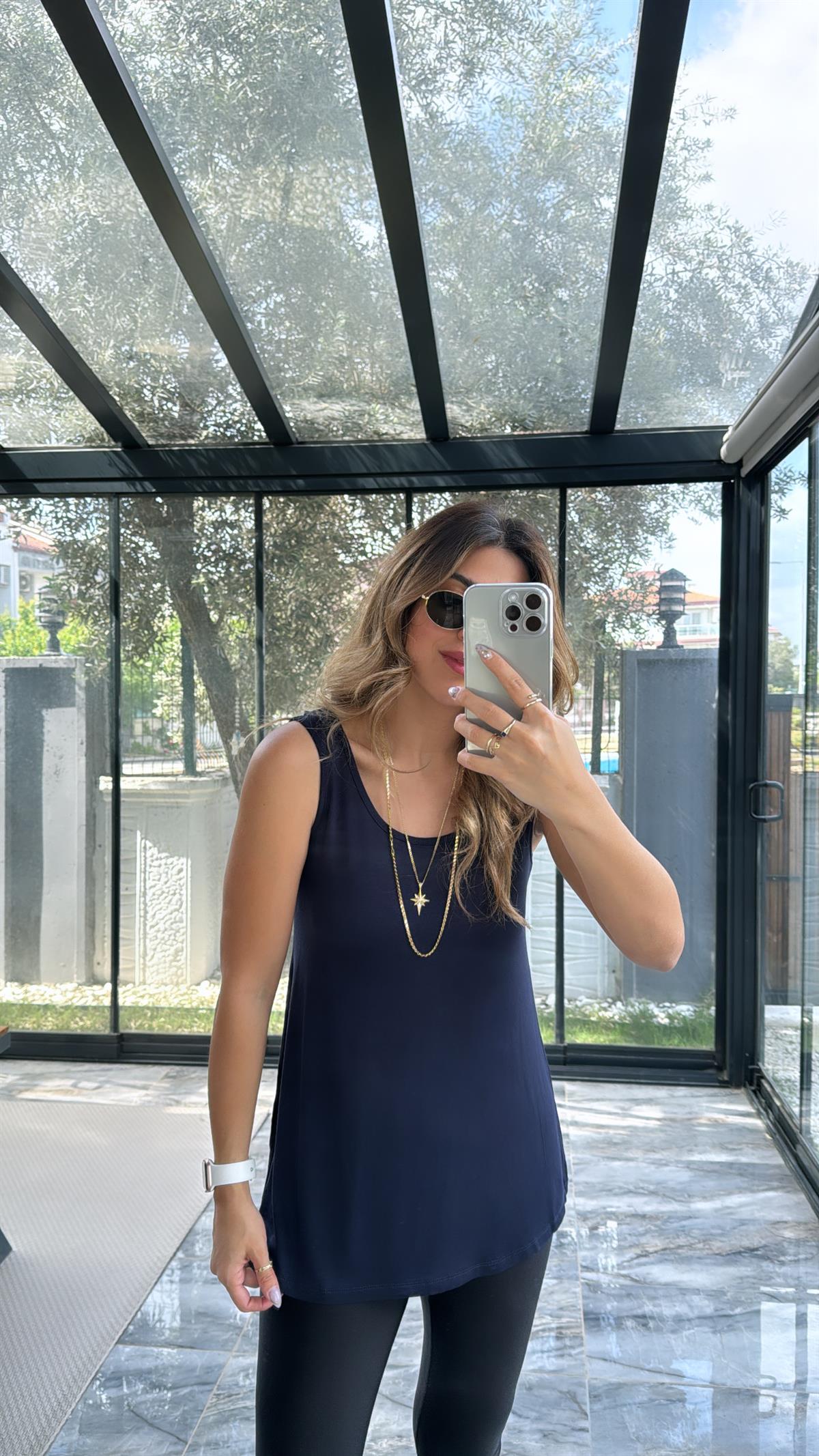 Lacivert Kalın Askı Salaş Atlet