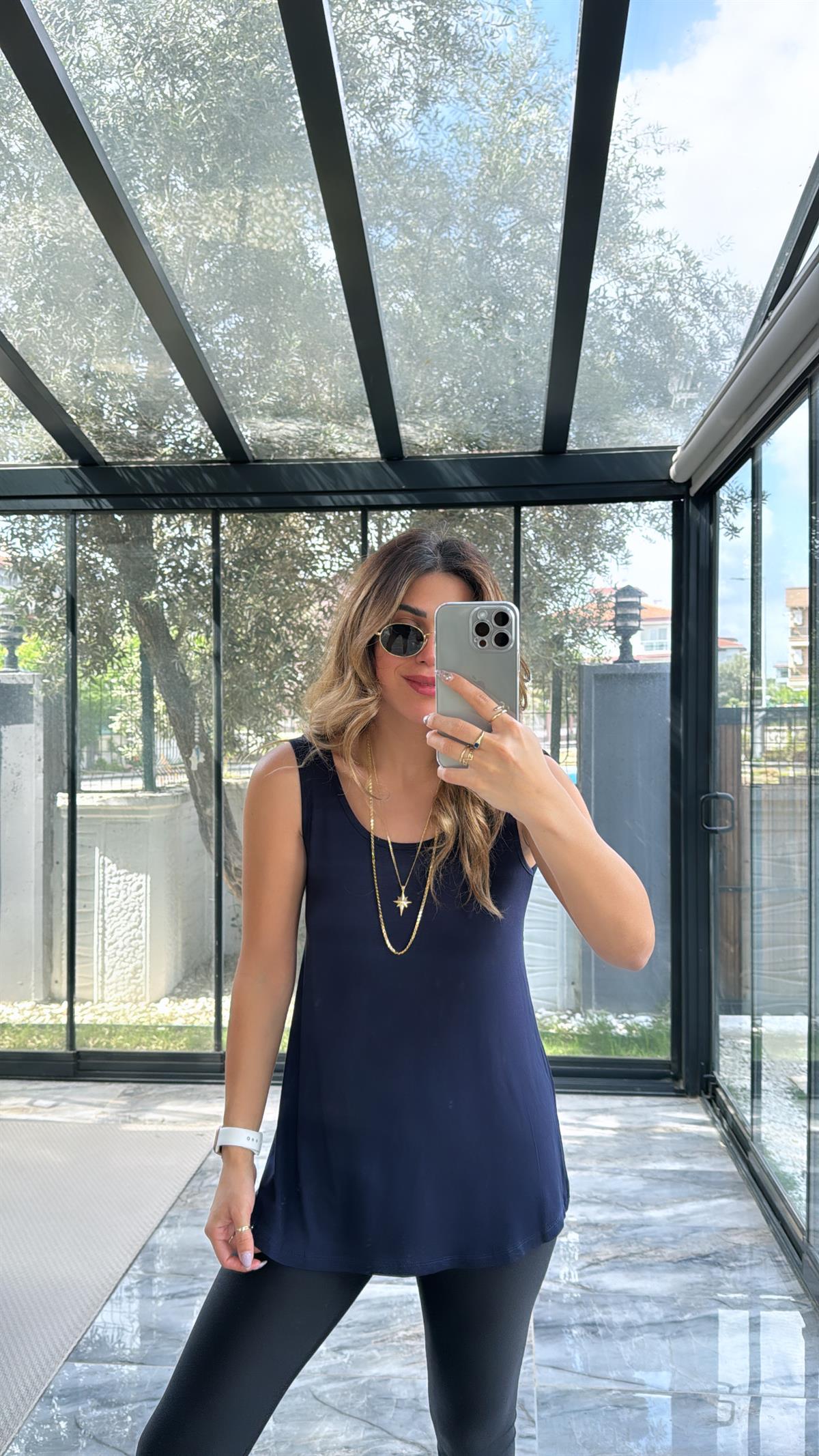 Lacivert Kalın Askı Salaş Atlet