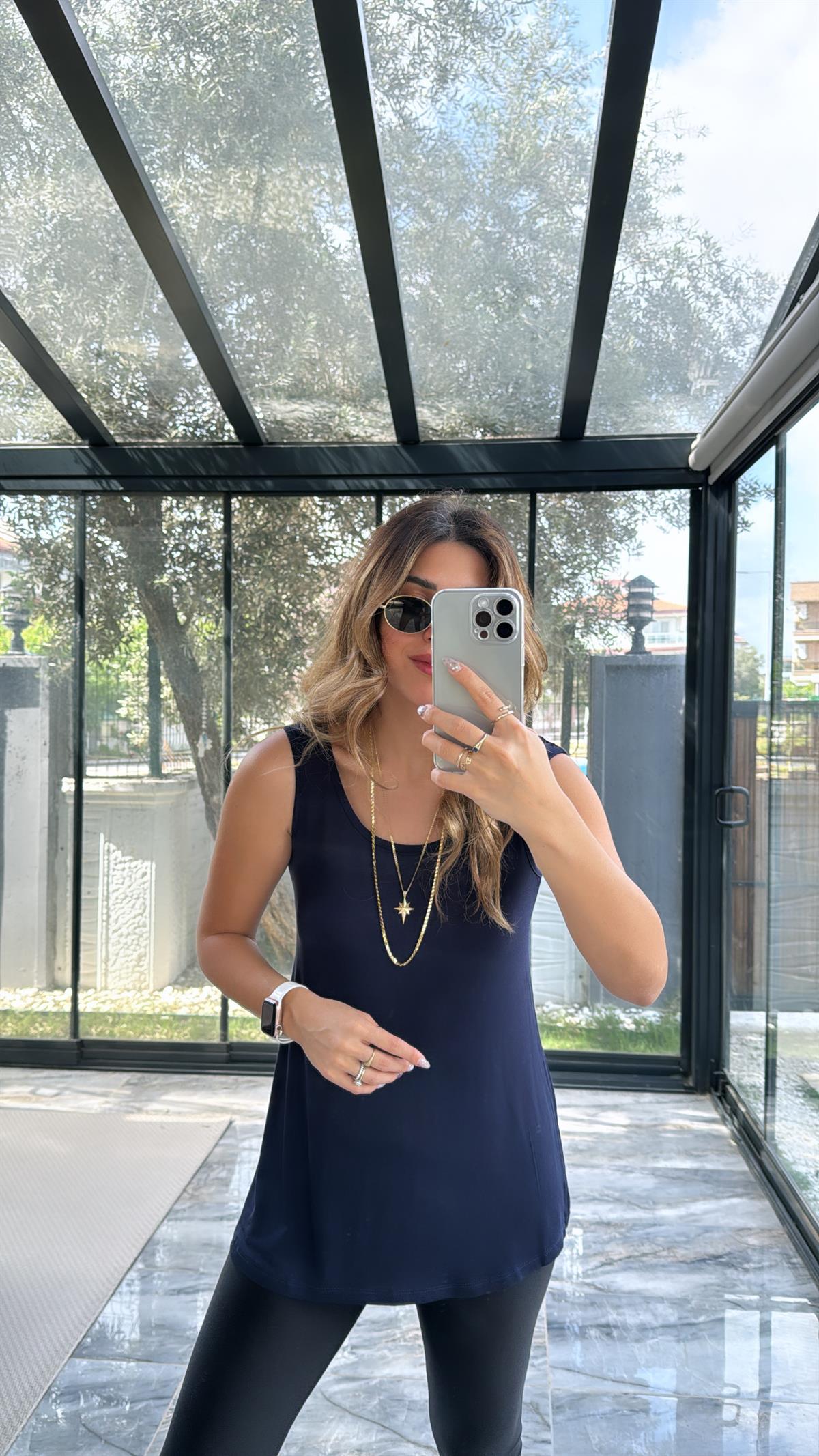 Lacivert Kalın Askı Salaş Atlet