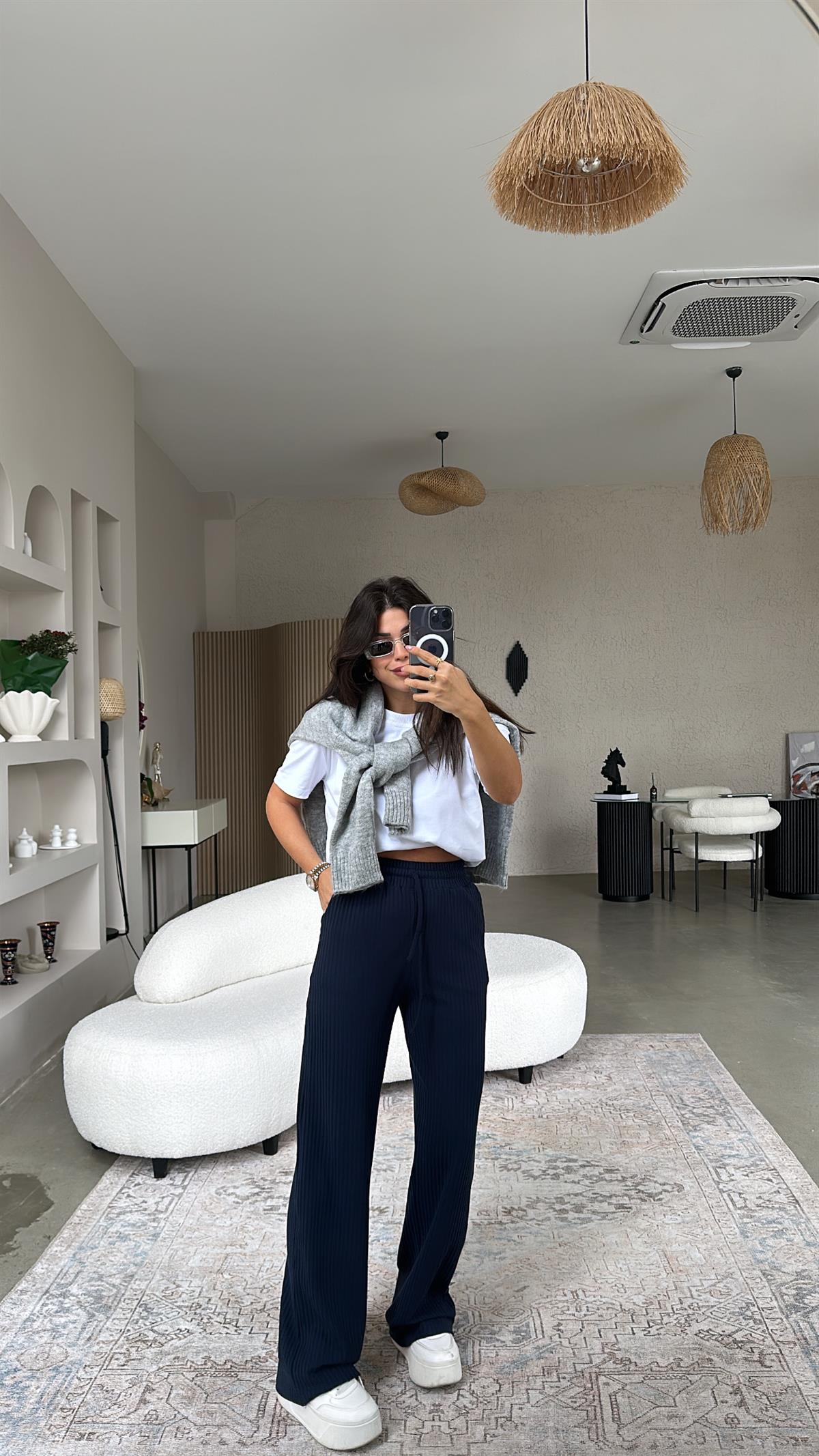 Lacivert Kaşkorse Pantolon