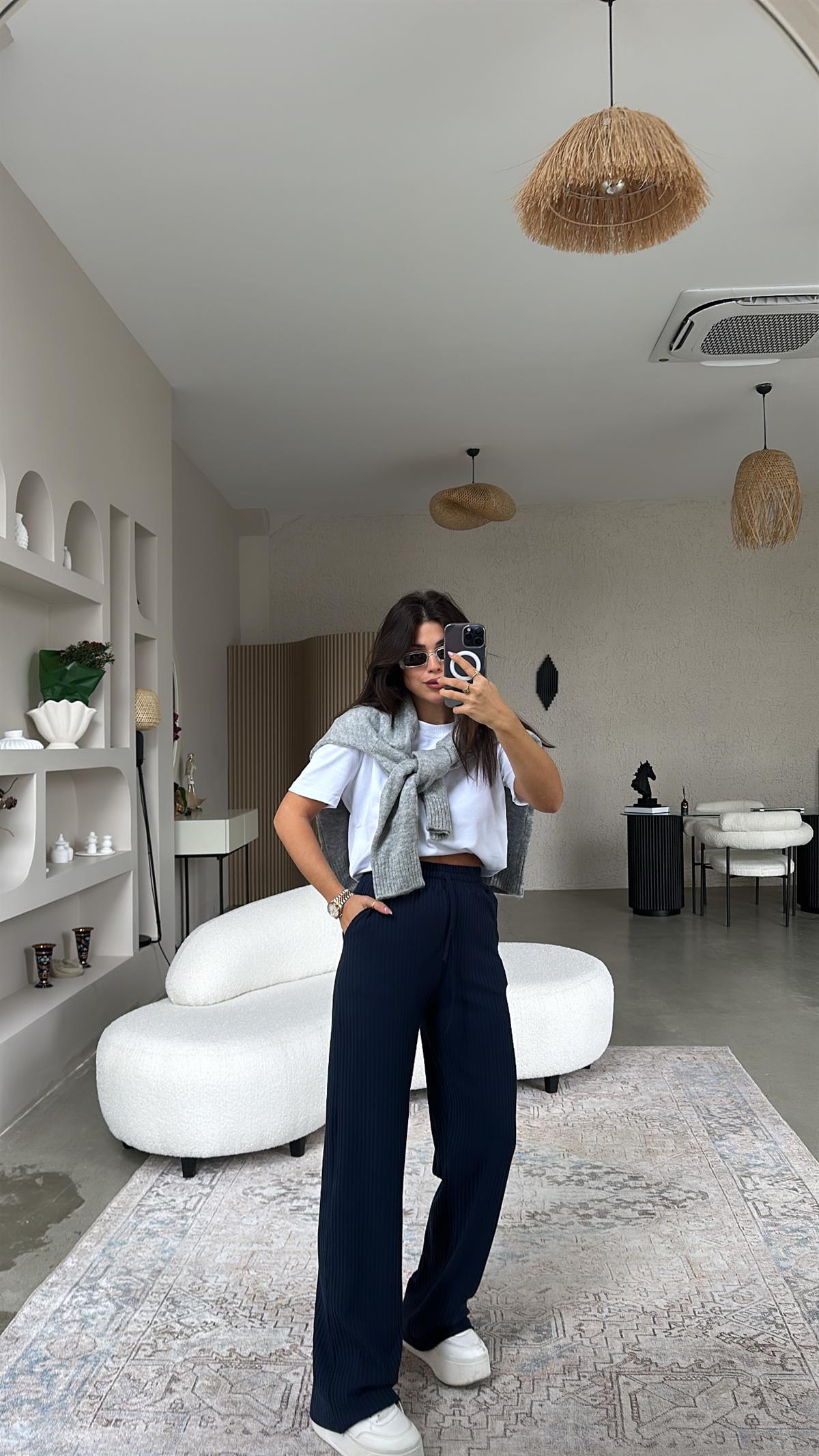 Lacivert Kaşkorse Pantolon