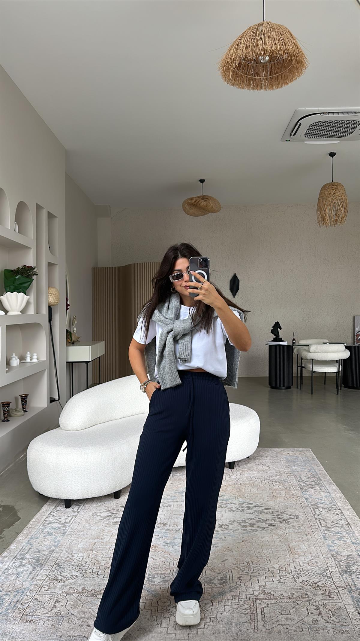 Lacivert Kaşkorse Pantolon