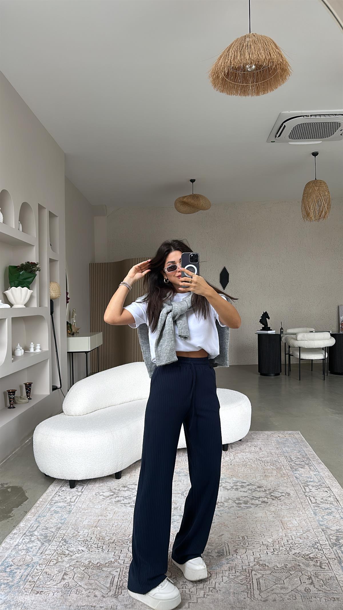 Lacivert Kaşkorse Pantolon