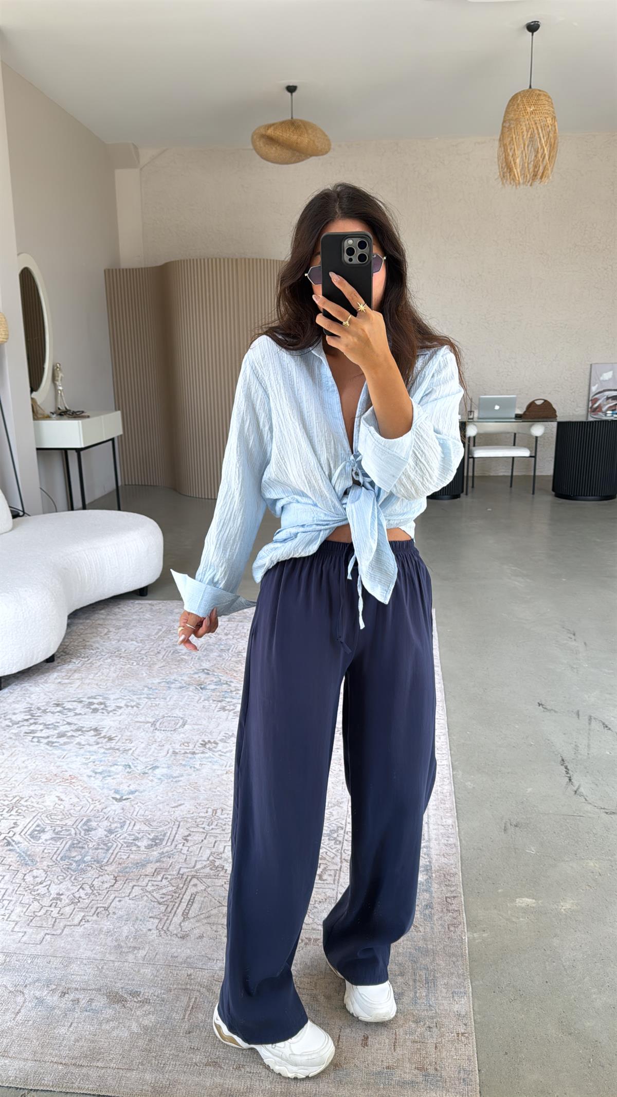 Lacivert Massi Pantolon